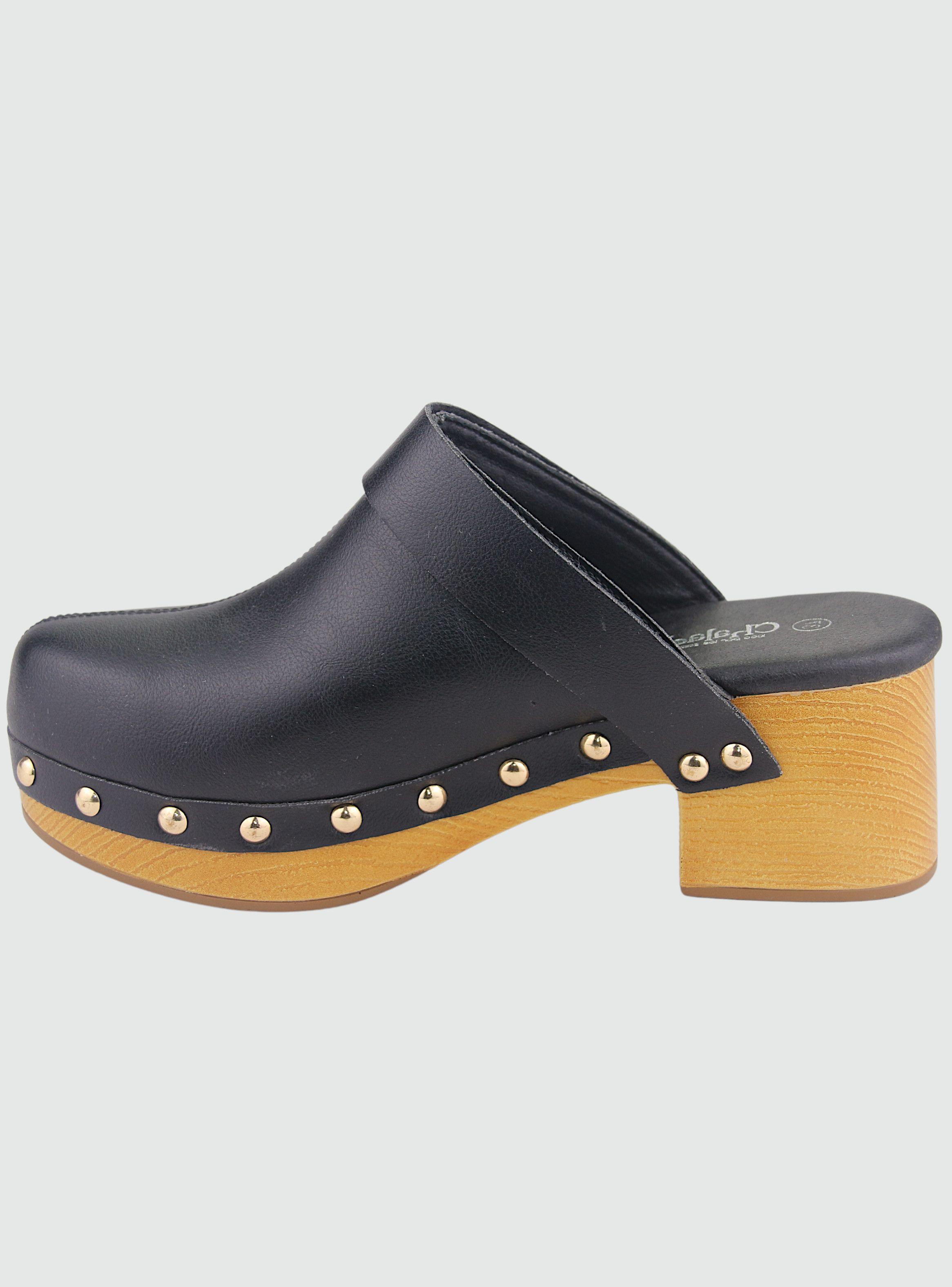 Zapato Chalada Mujer Woodh-31 Negro Casual-1