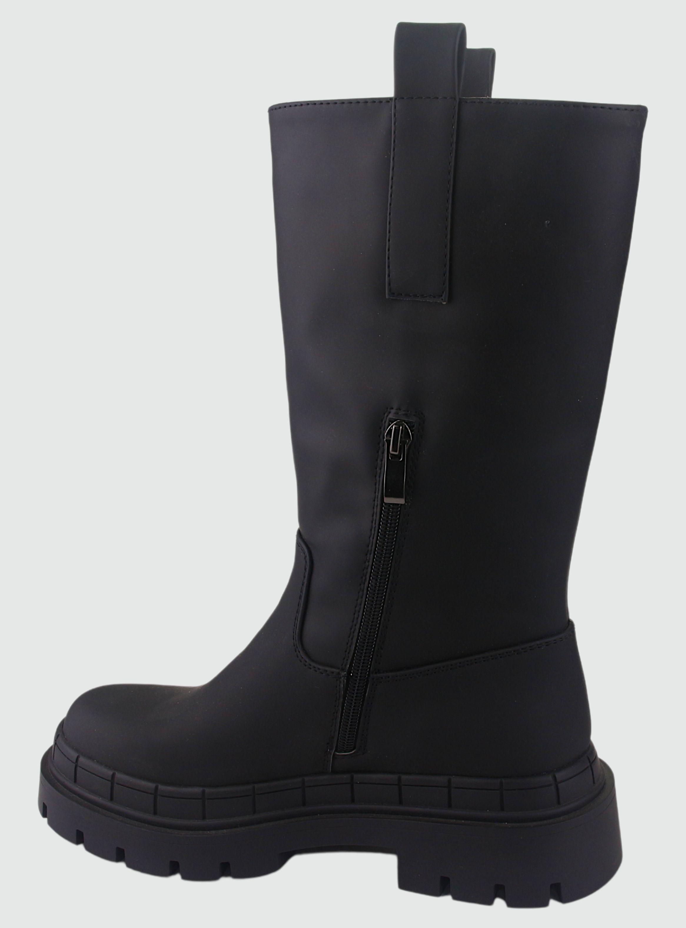 Bota Chalada Mujer Gummy-1 Negro Moda-1
