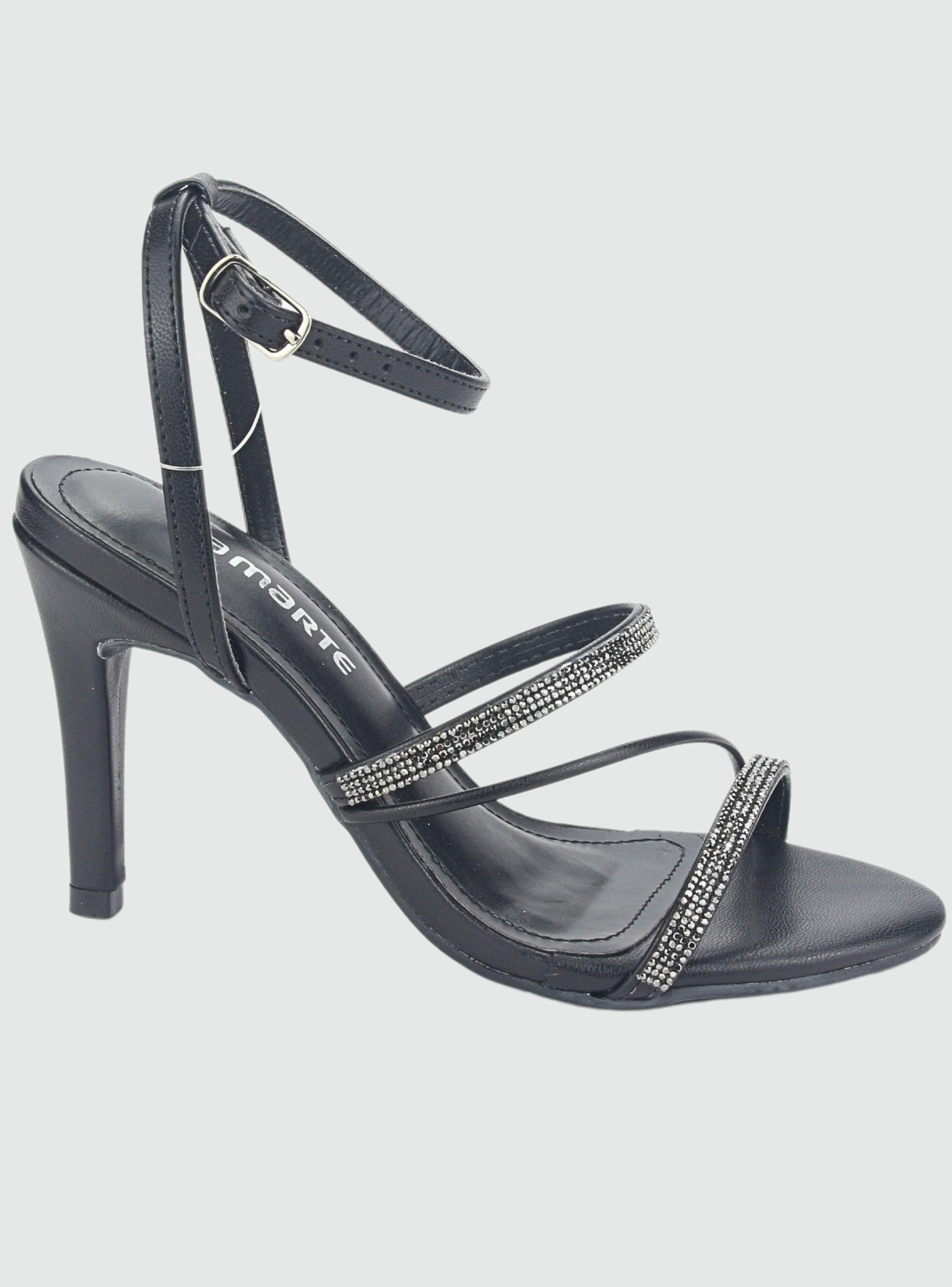 Sandalia Via Marte Mujer 23-17704 Preto Casual-0