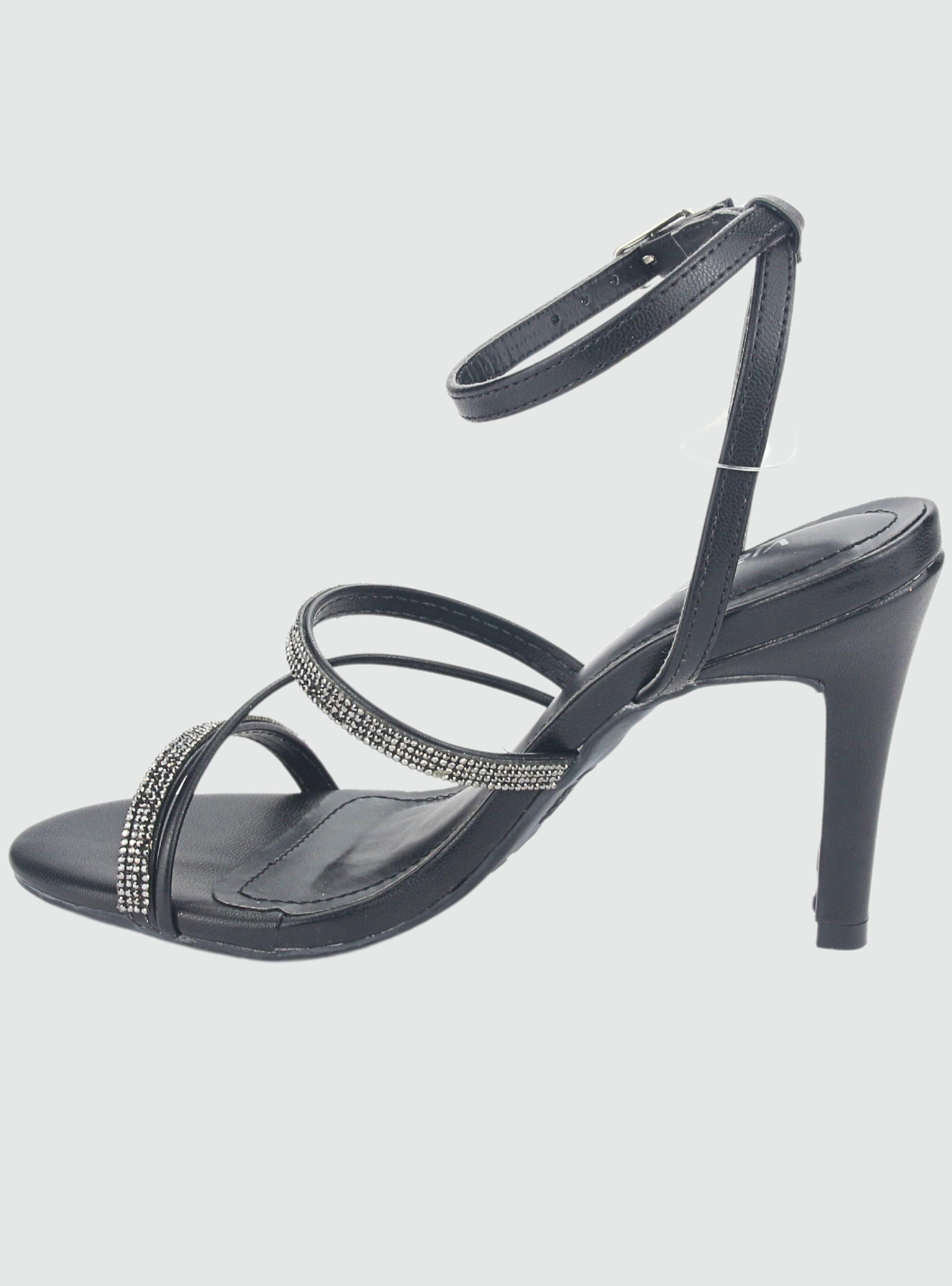 Sandalia Via Marte Mujer 23-17704 Preto Casual-1