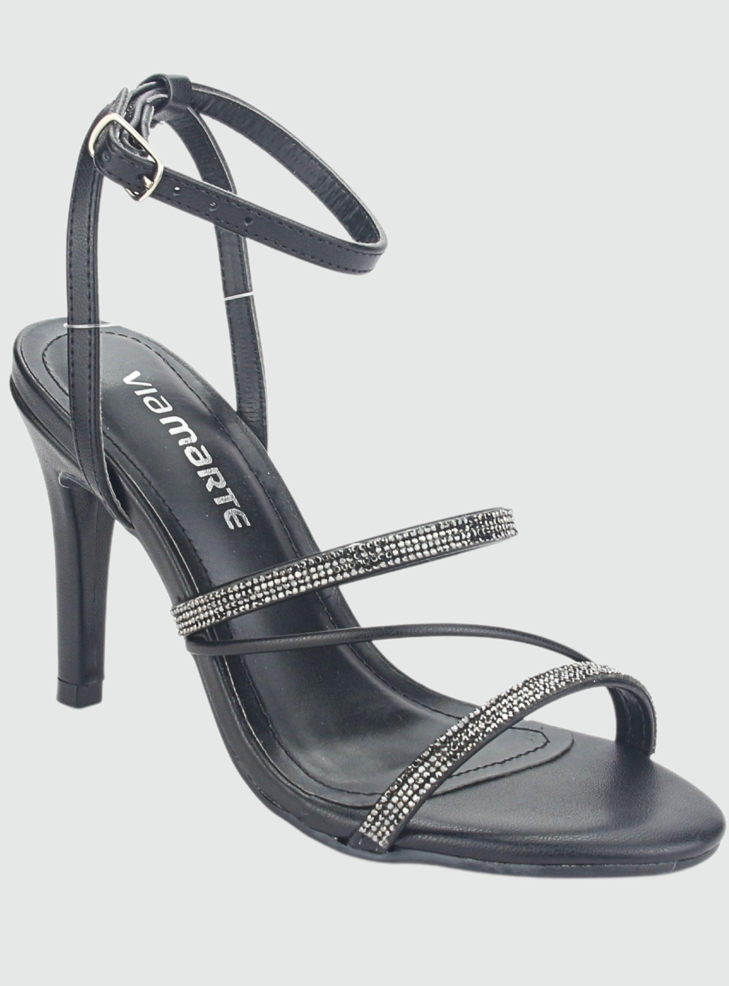Sandalia Via Marte Mujer 23-17704 Preto Casual-2