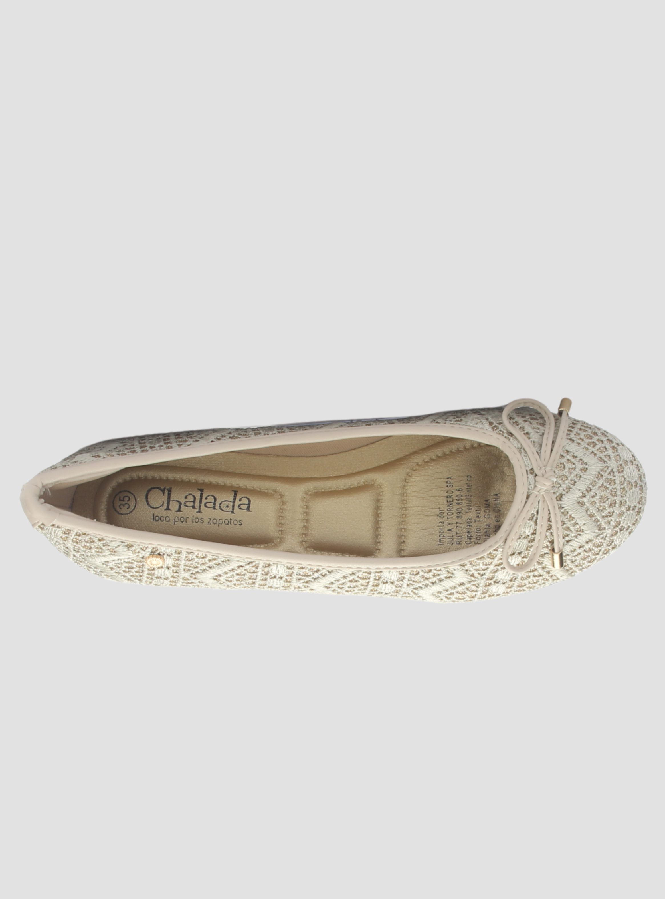 Ballerina Mujer Chalada Nathan-27 Dorado Casual-4
