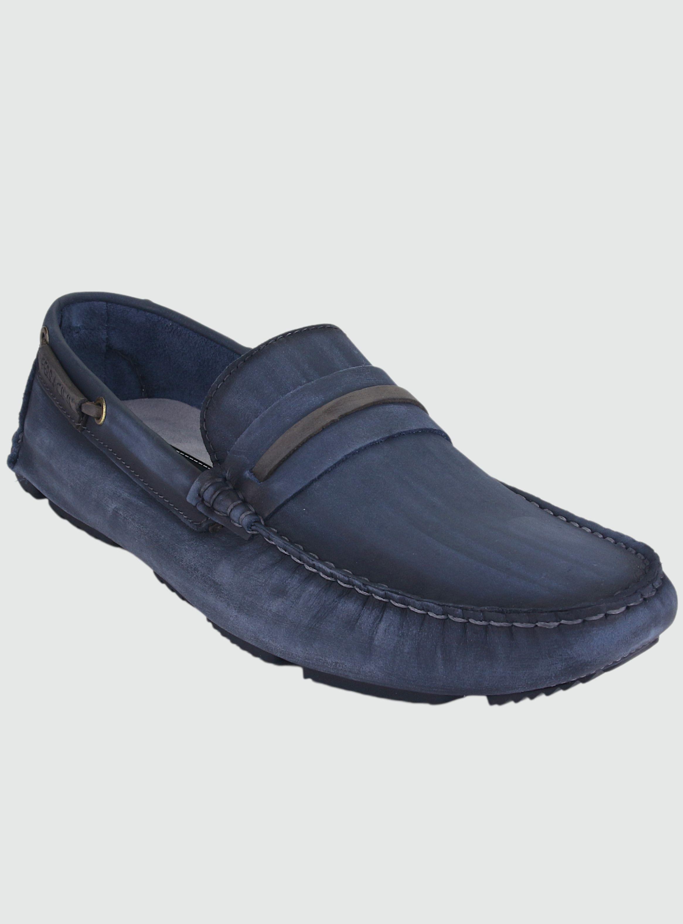 Mocasin Ferracini Hombre 3457 Azul Casual-2
