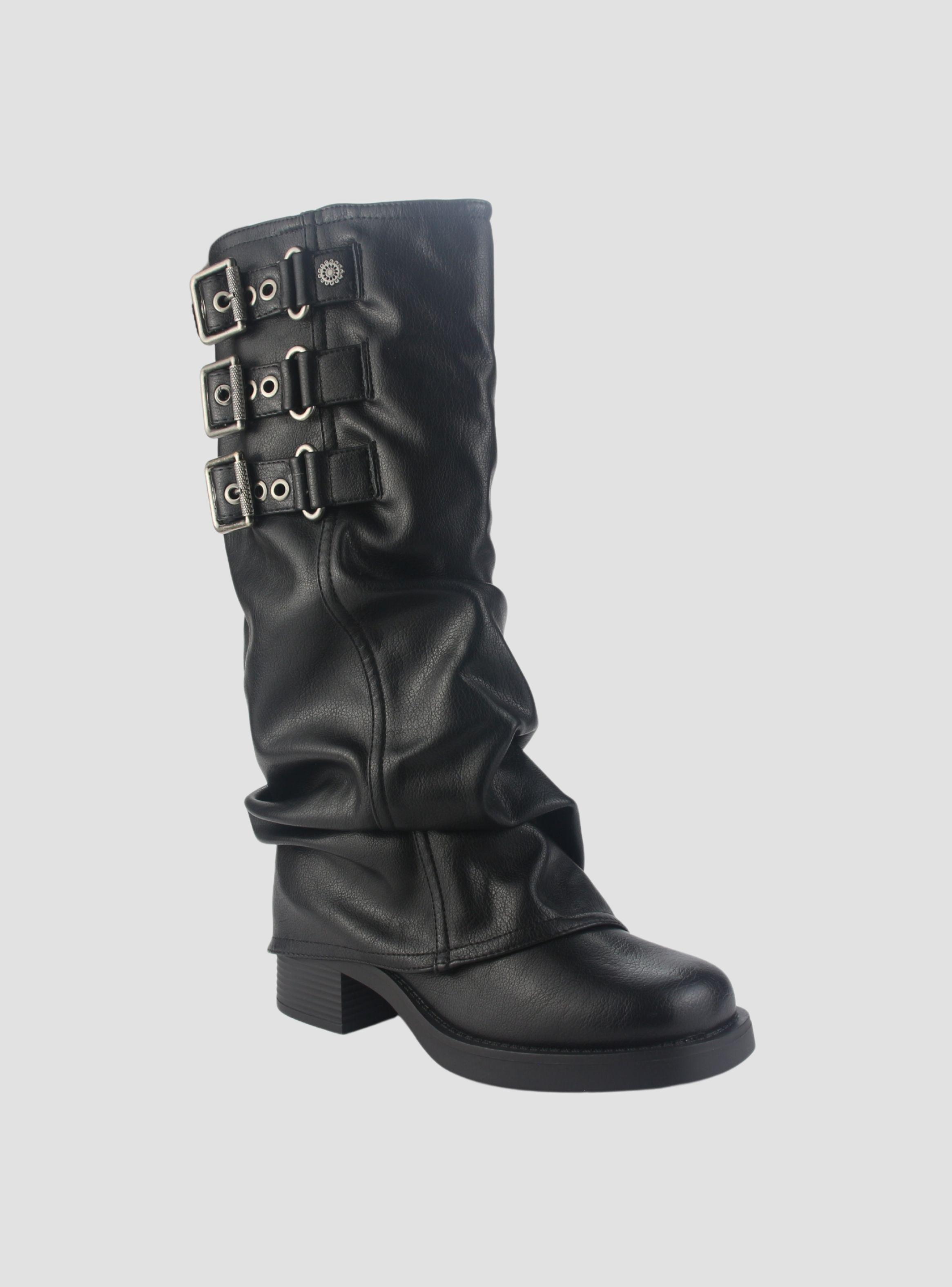 Bota Chalada Mujer Biker-7 Negro Casual-2
