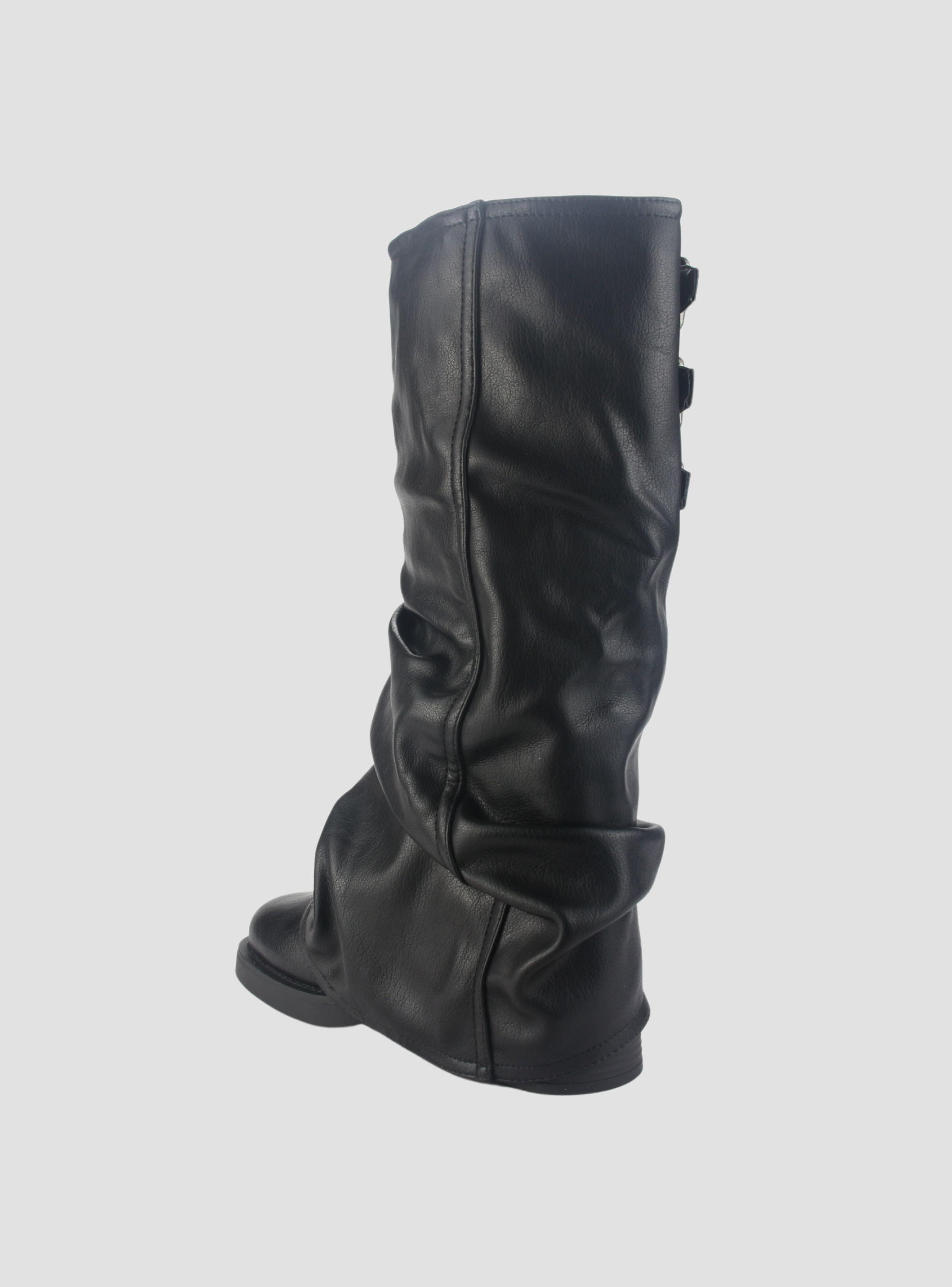 Bota Chalada Mujer Biker-7 Negro Casual-3