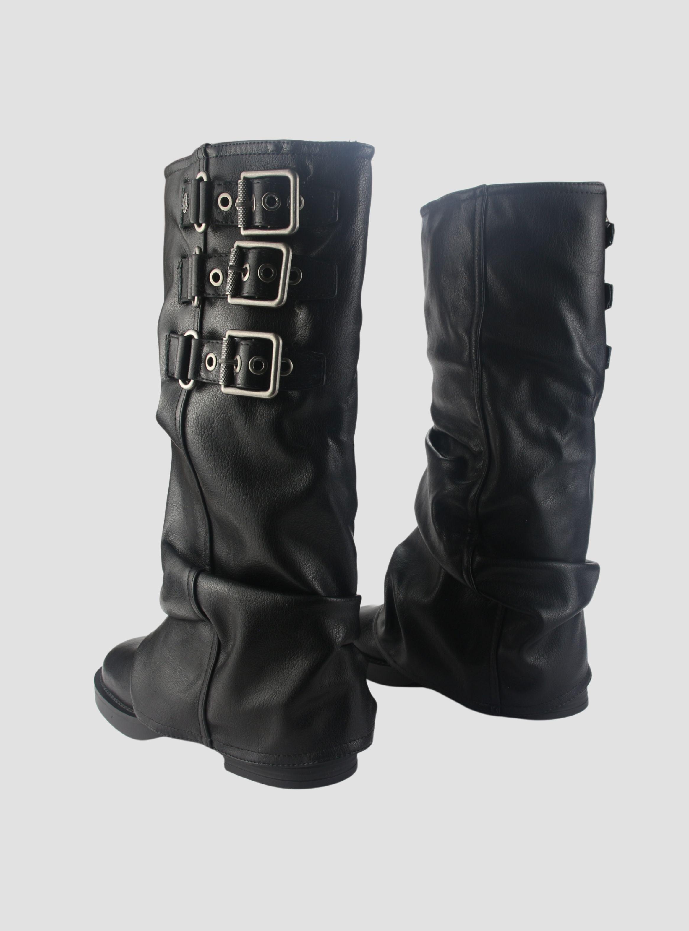 Bota Chalada Mujer Biker-7 Negro Casual-5