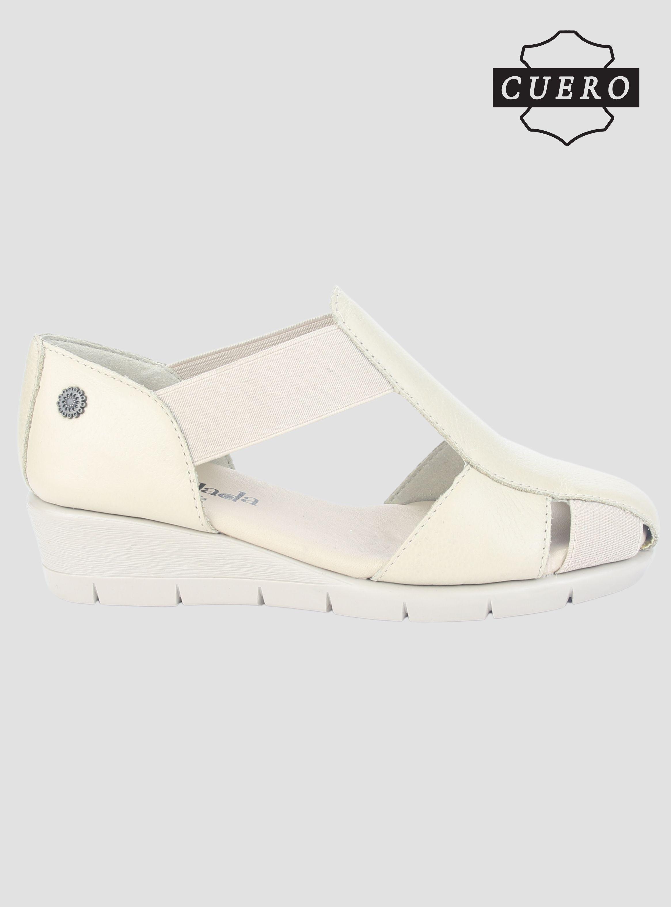 Sandalia de Cuero Chalada Mujer Calafate-3 Beige Casual-1
