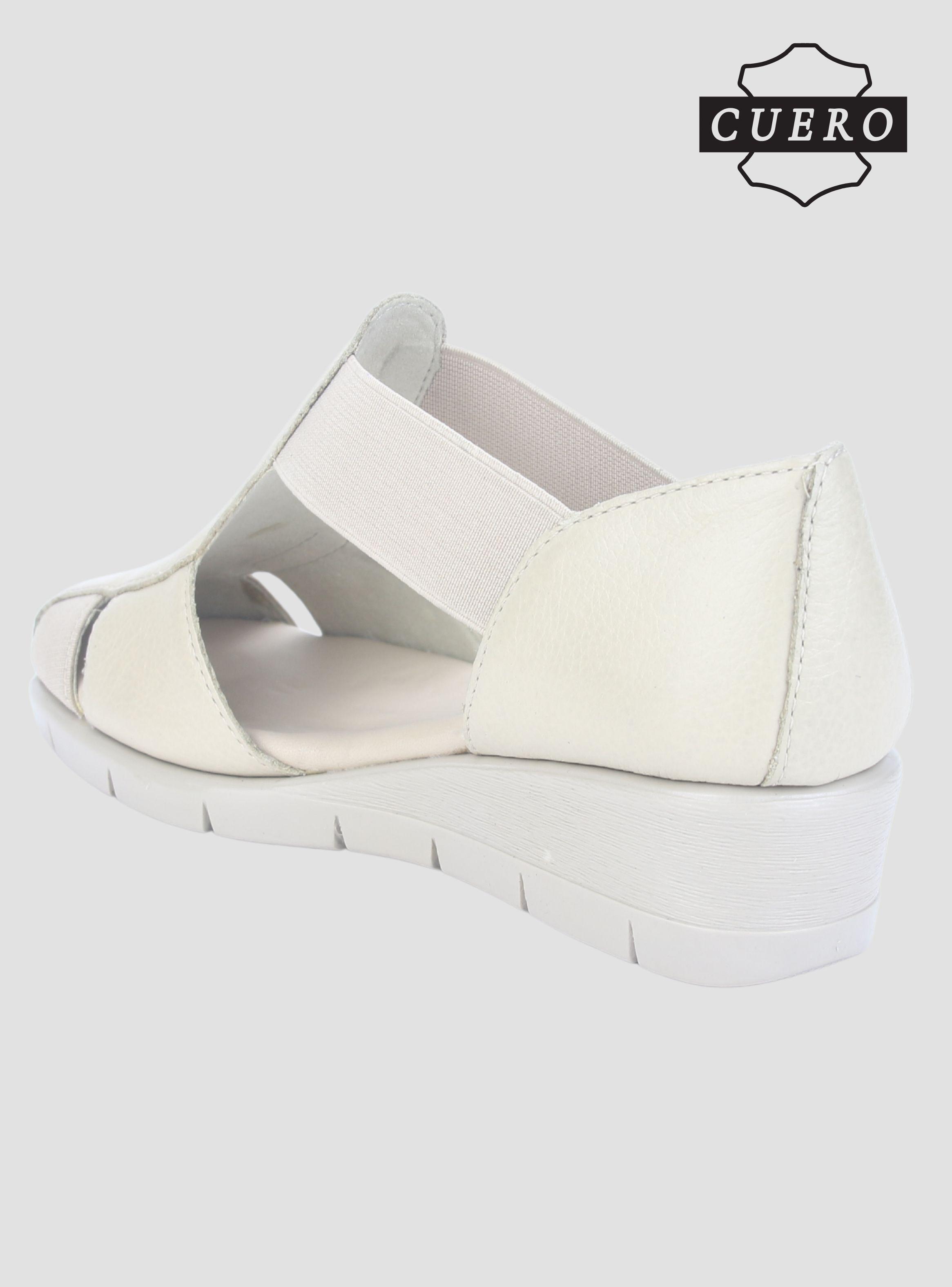 Sandalia de Cuero Chalada Mujer Calafate-3 Beige Casual-4