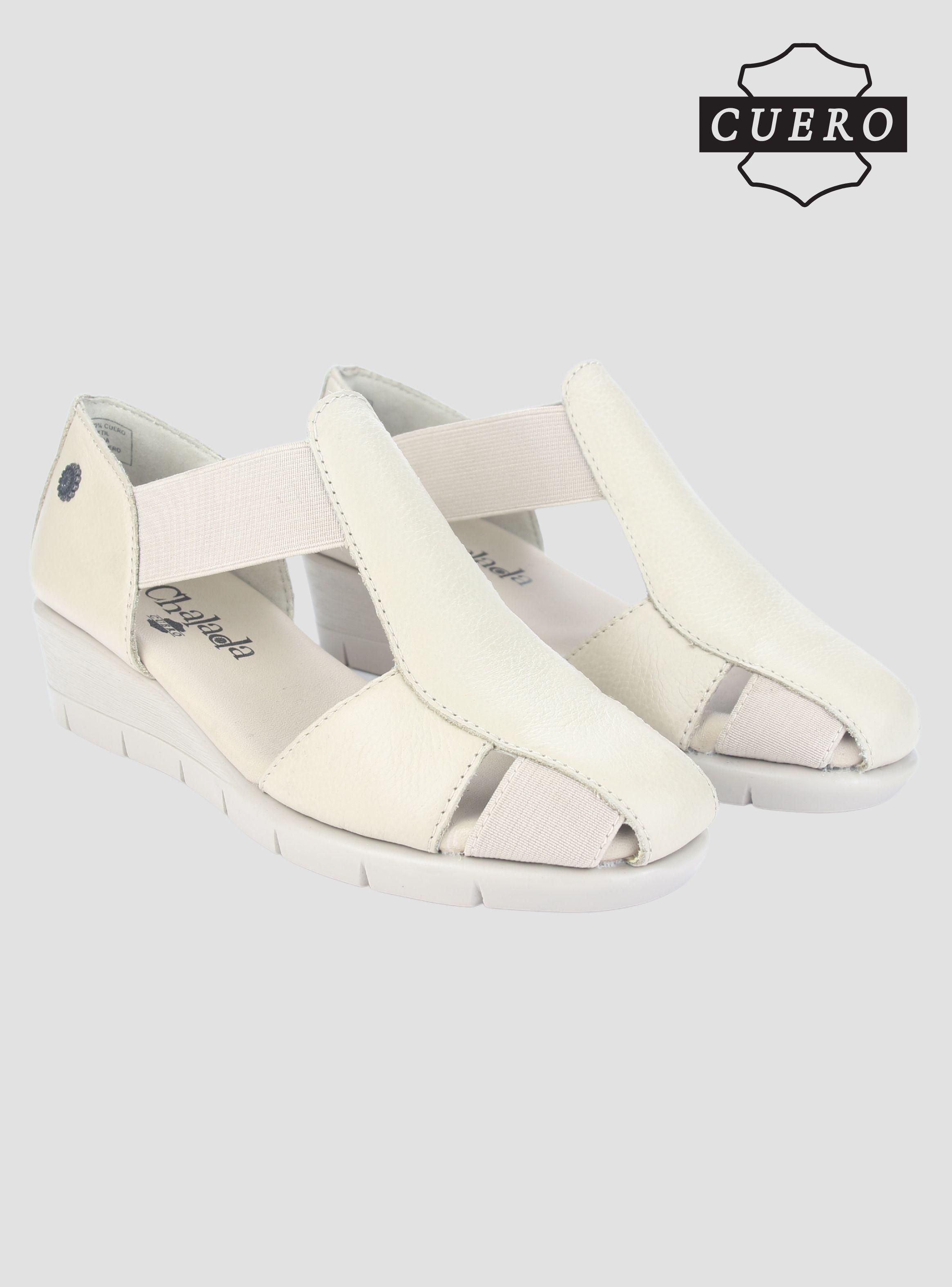 Sandalia de Cuero Chalada Mujer Calafate-3 Beige Casual-5
