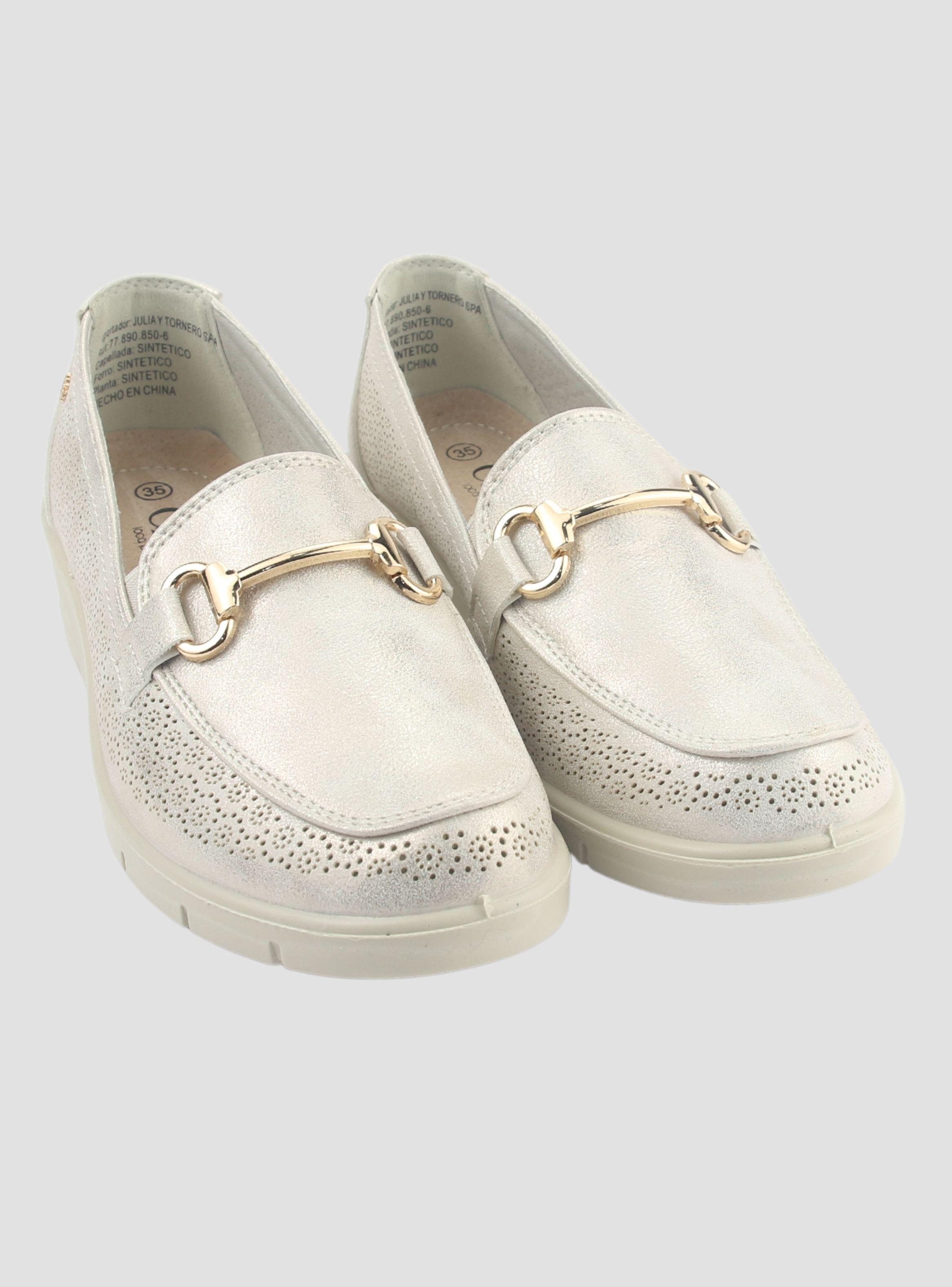 Mocasin Chalada Mujer Cona-2 Dorado Casual-4