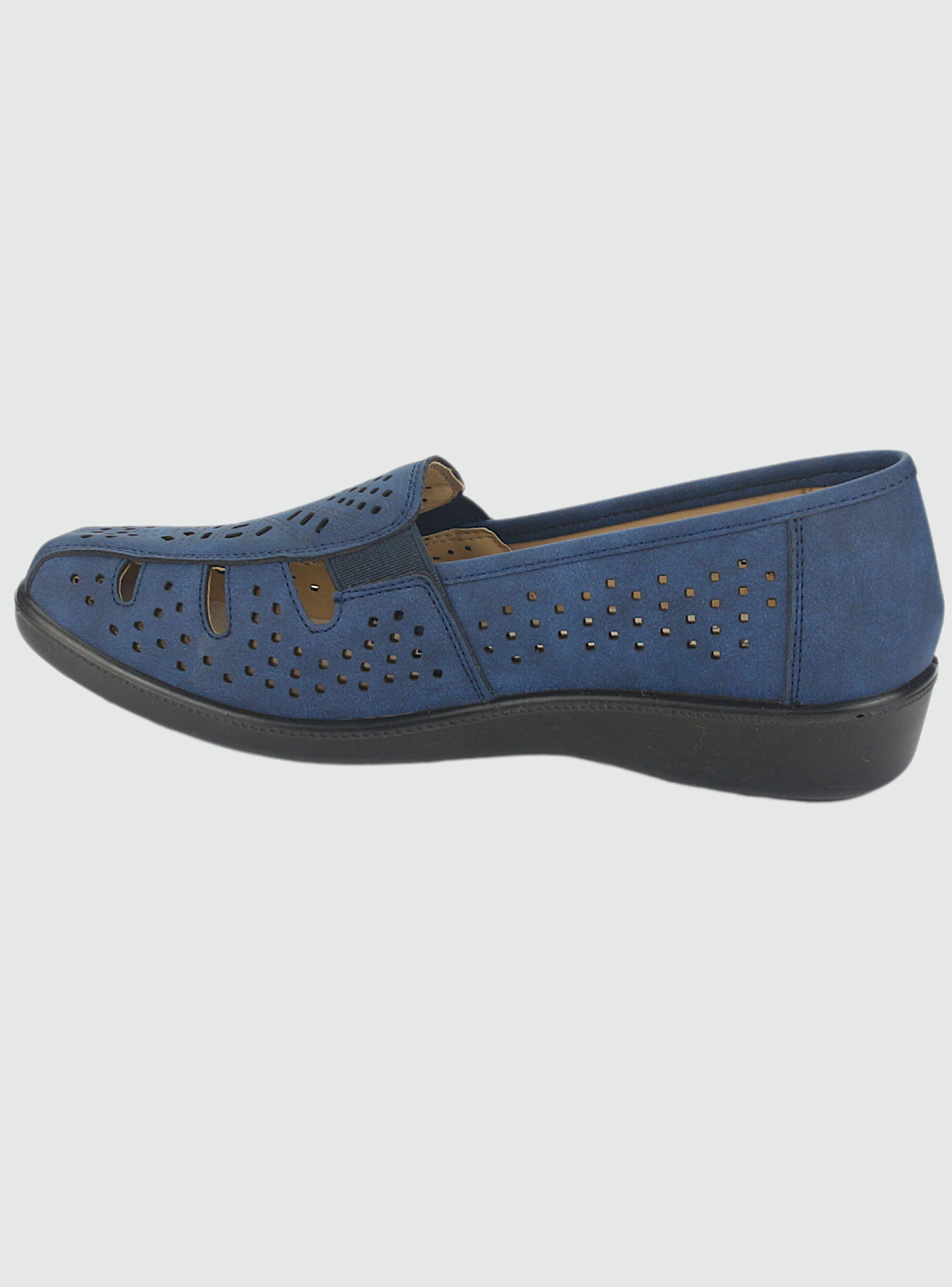 Mocasin Chalada Mujer Deco-1 Azul Comfort-1