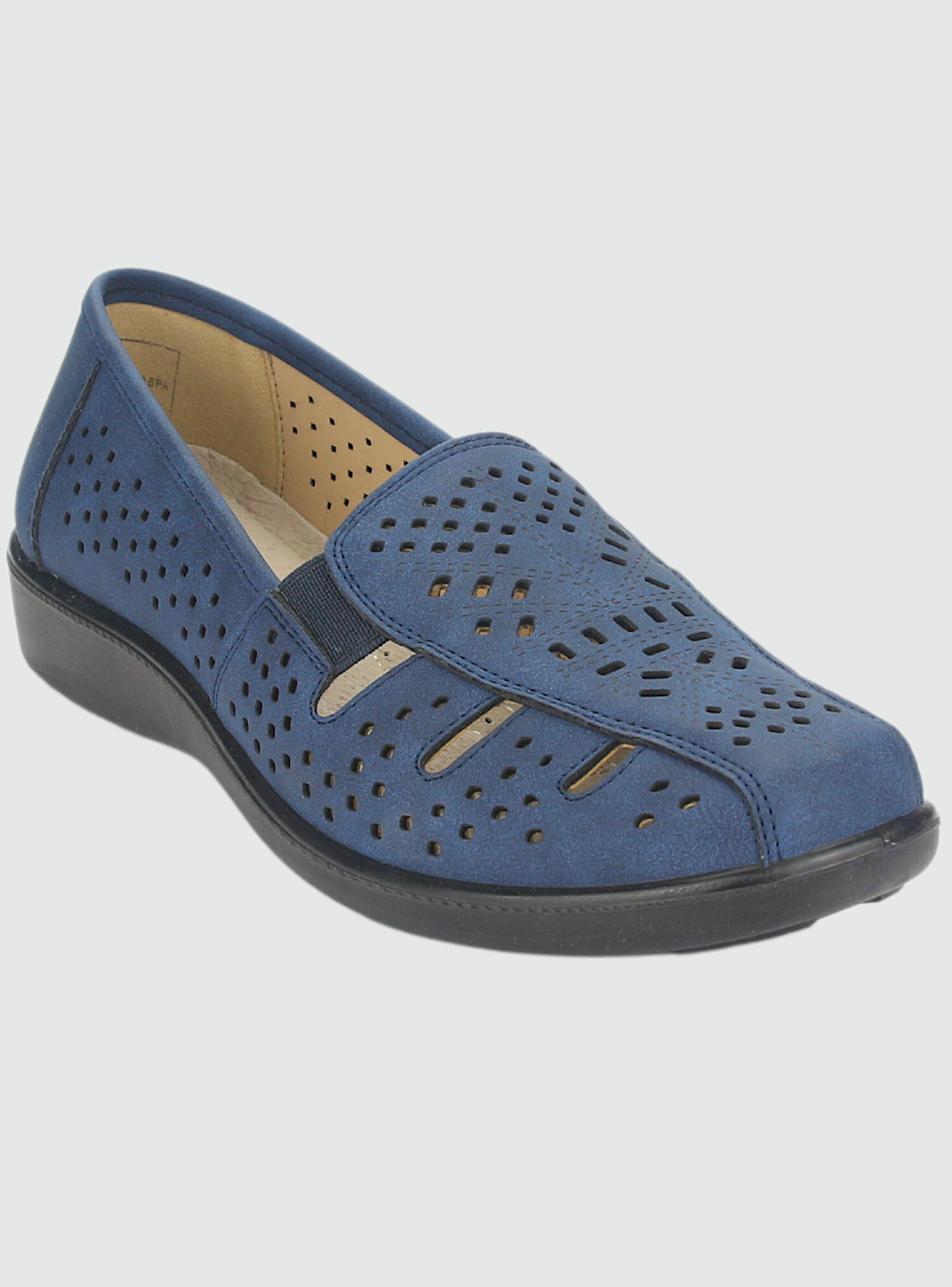 Mocasin Chalada Mujer Deco-1 Azul Comfort-2