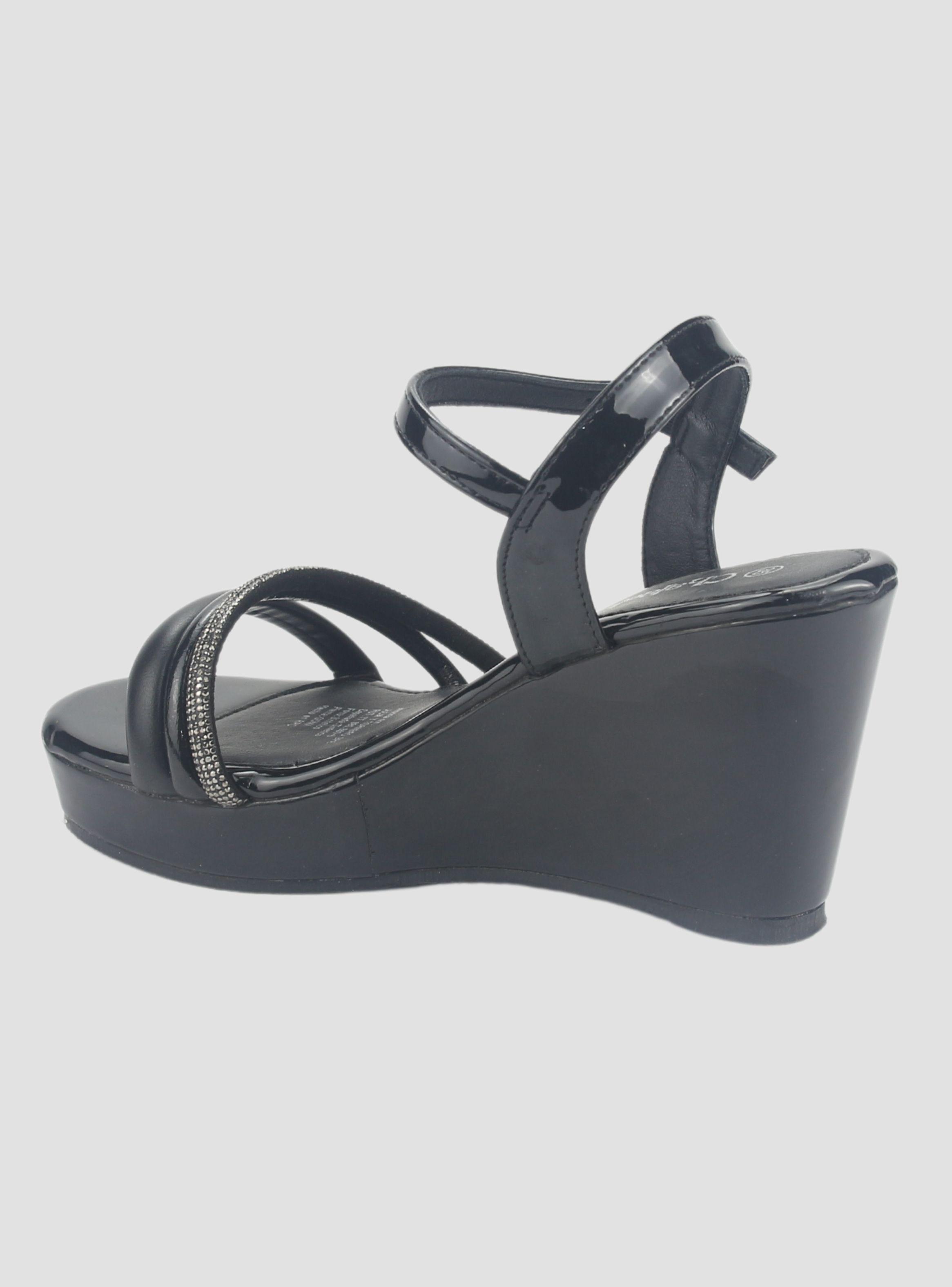 Sandalia Chalada Mujer Como-52 Negro Plataforma-3