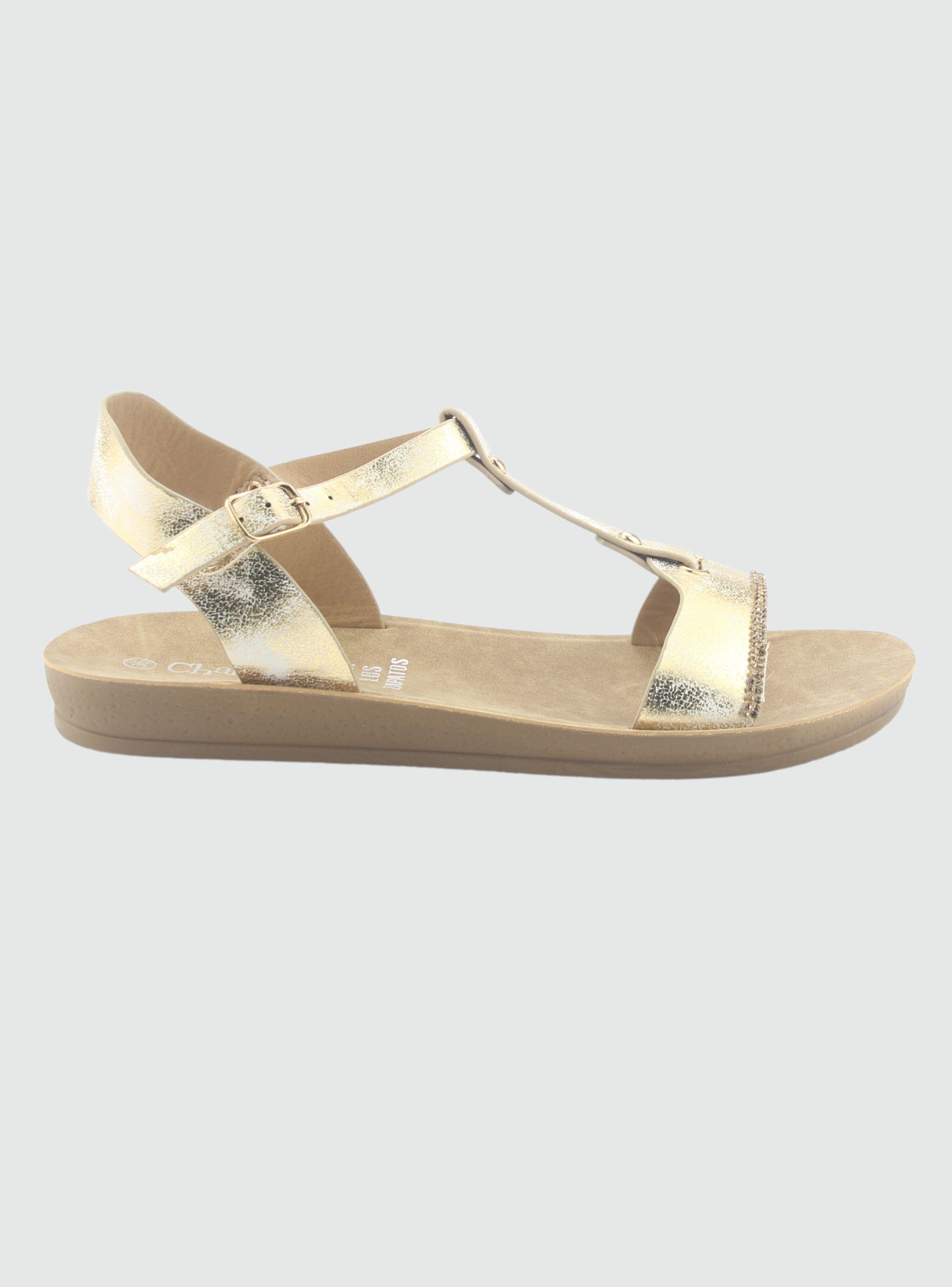 Sandalia Chalada Mujer Quanta-3 Dorado Casual-0