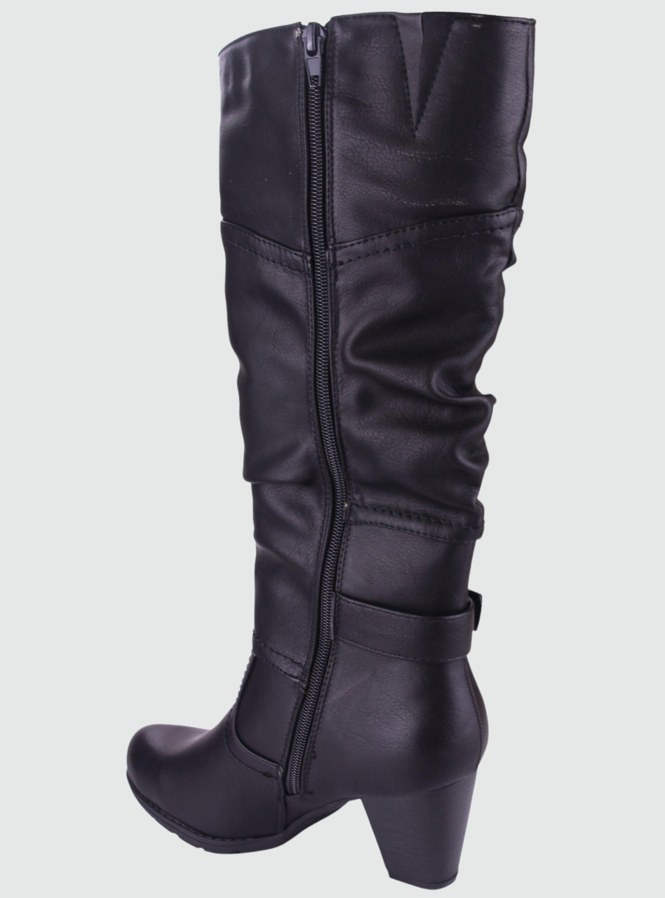 Bota Chalada Mujer Ceta-4 Negro Casual-1