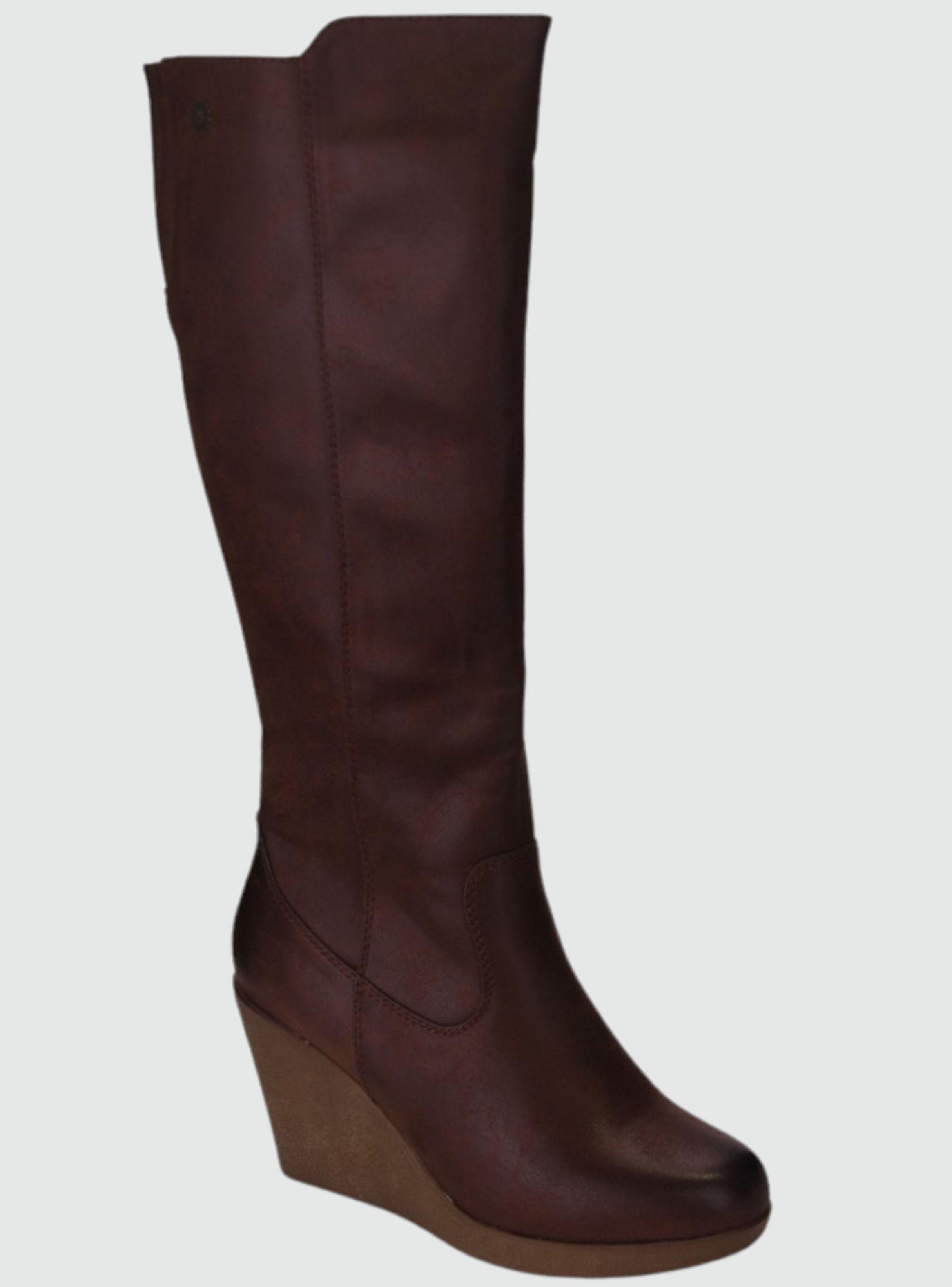 Bota Chalada Mujer Wedge-36 Café Casual-0
