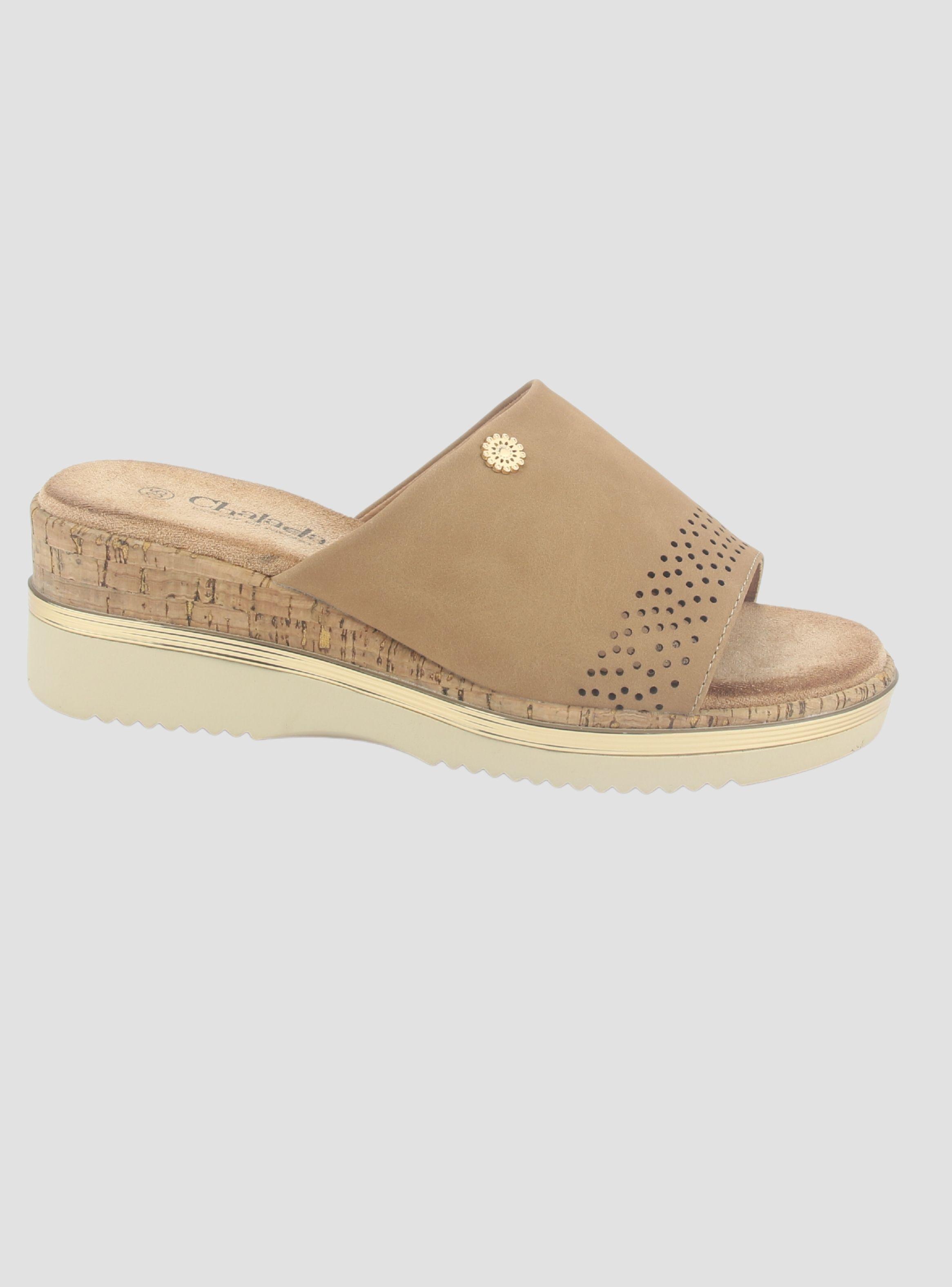 Sandalia Chalada Mujer Tera-1 Beige Plataforma-0