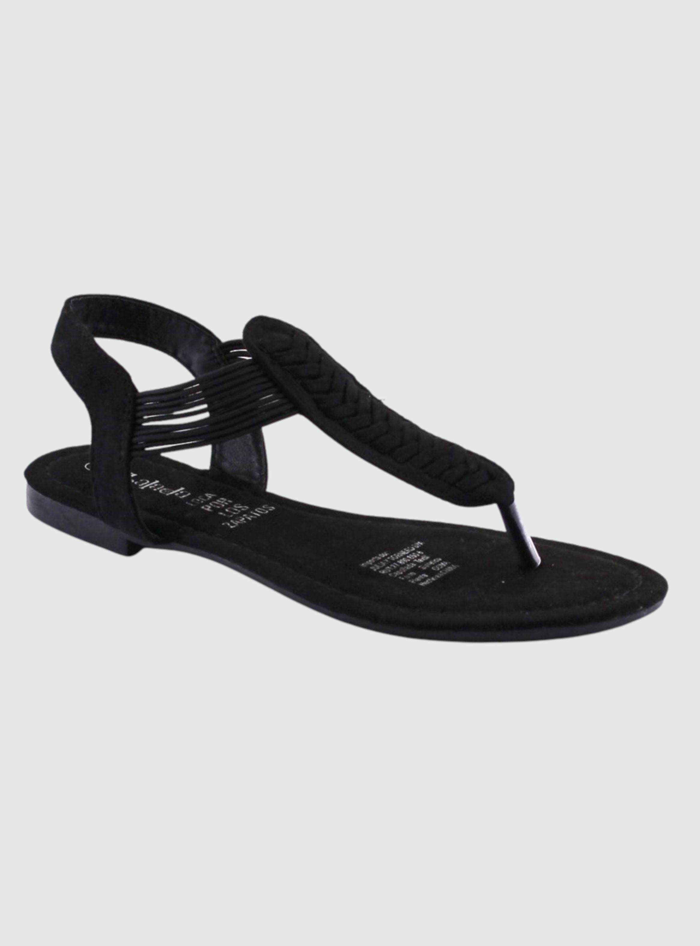 Sandalia Chalada Mujer Call-21 Negro Plano-0