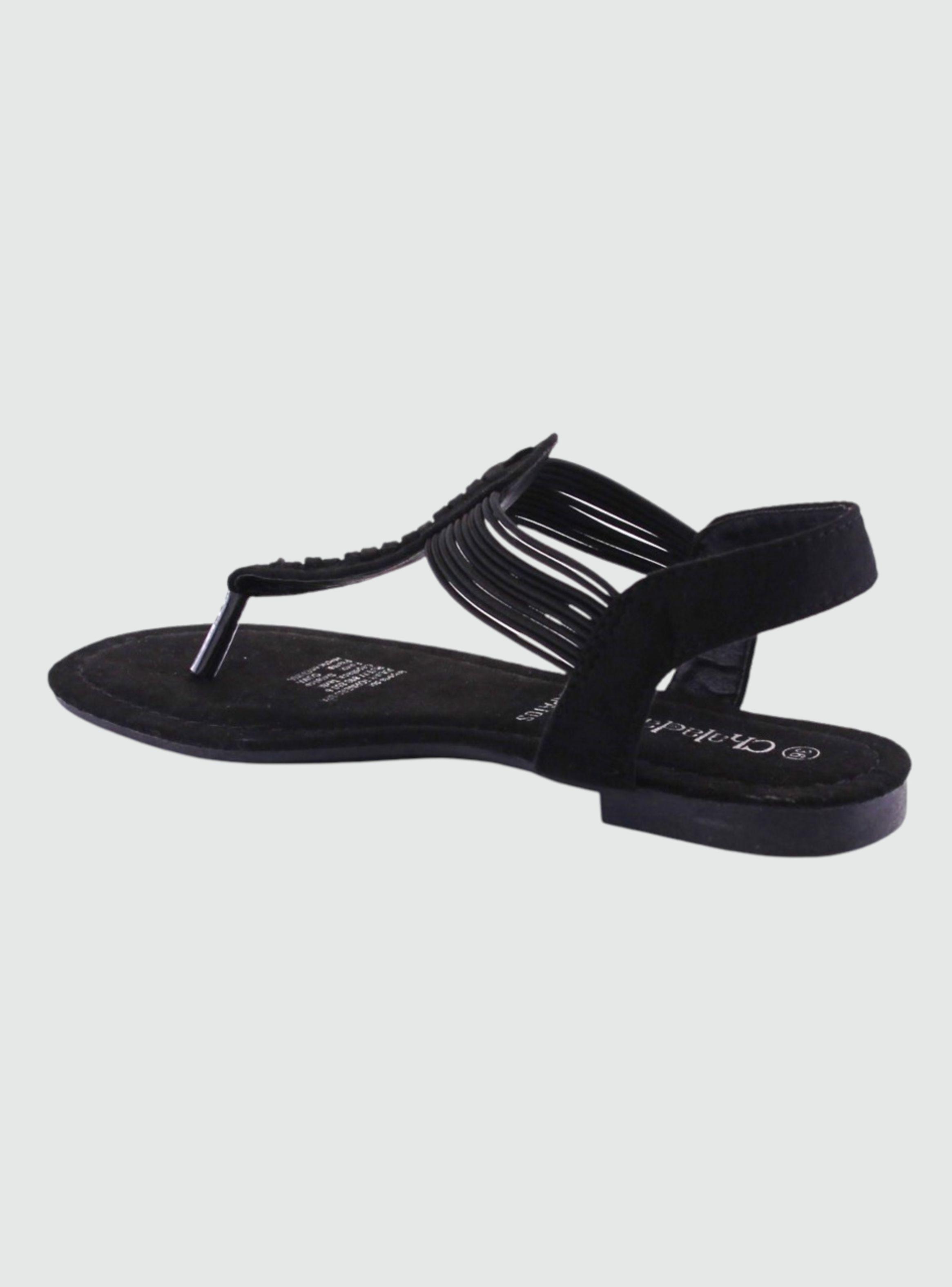 Sandalia Chalada Mujer Call-21 Negro Plano-1