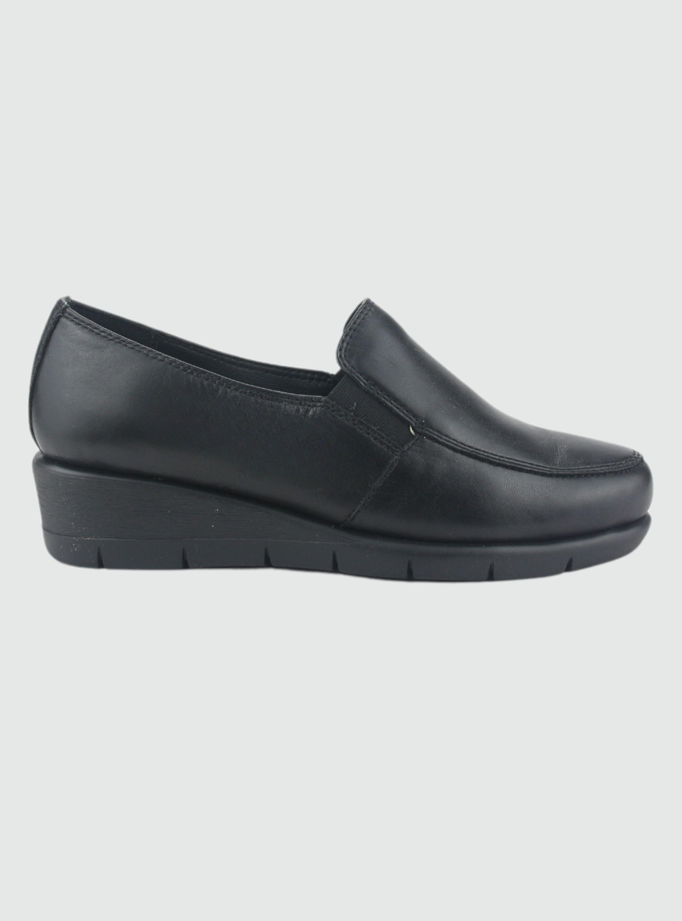 Zapato de Cuero Mujer Casual Negro Calafate-0