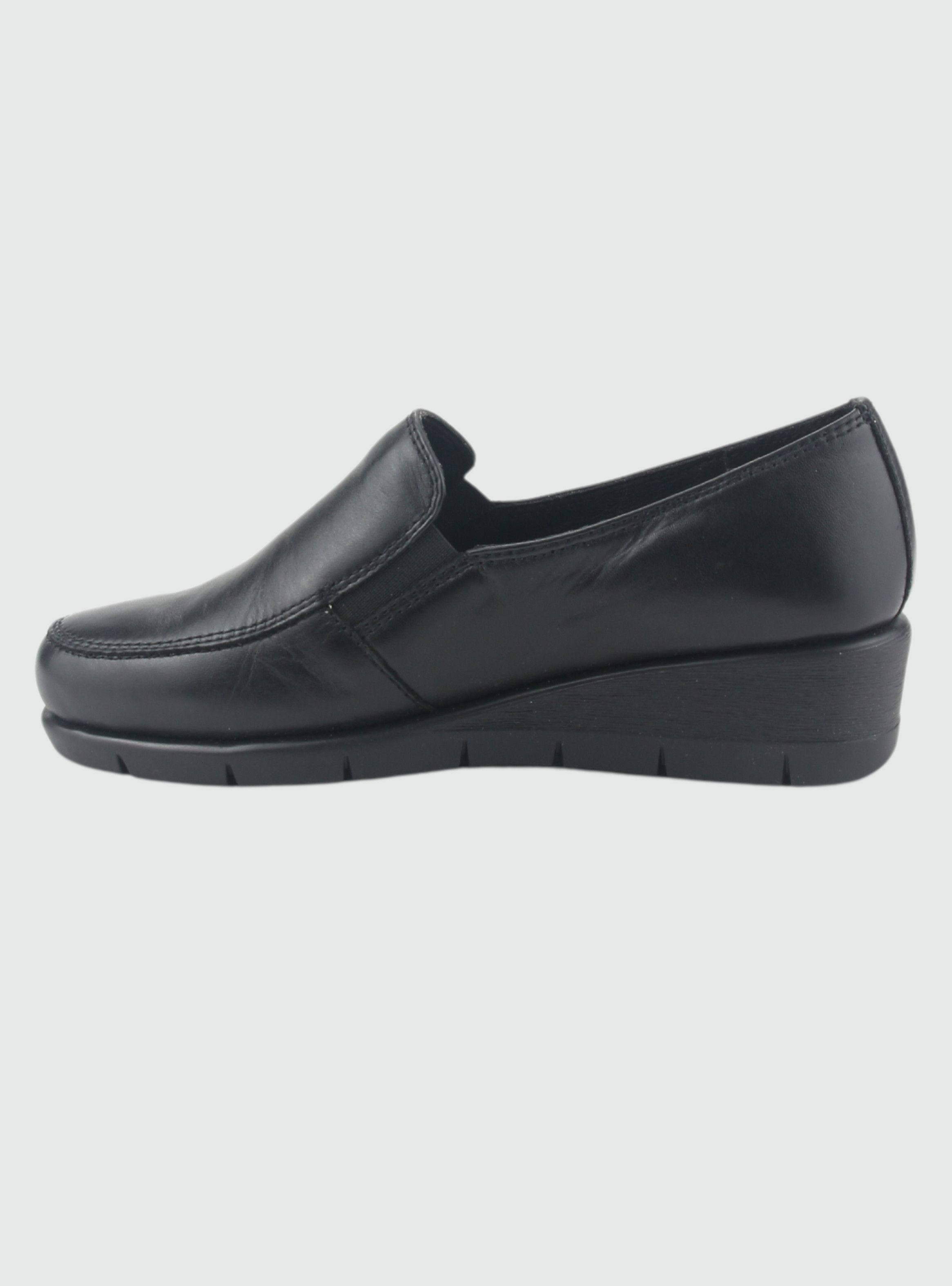 Zapato de Cuero Mujer Casual Negro Calafate-1