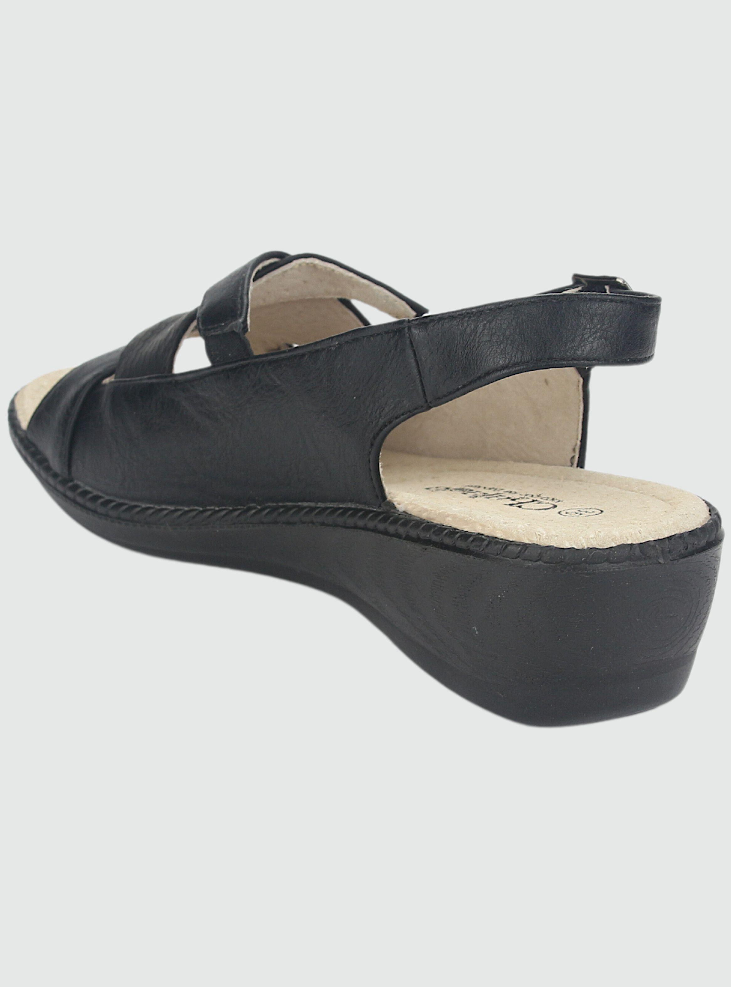 Sandalia Chalada Mujer Lupe-1 Negro Comfort-3