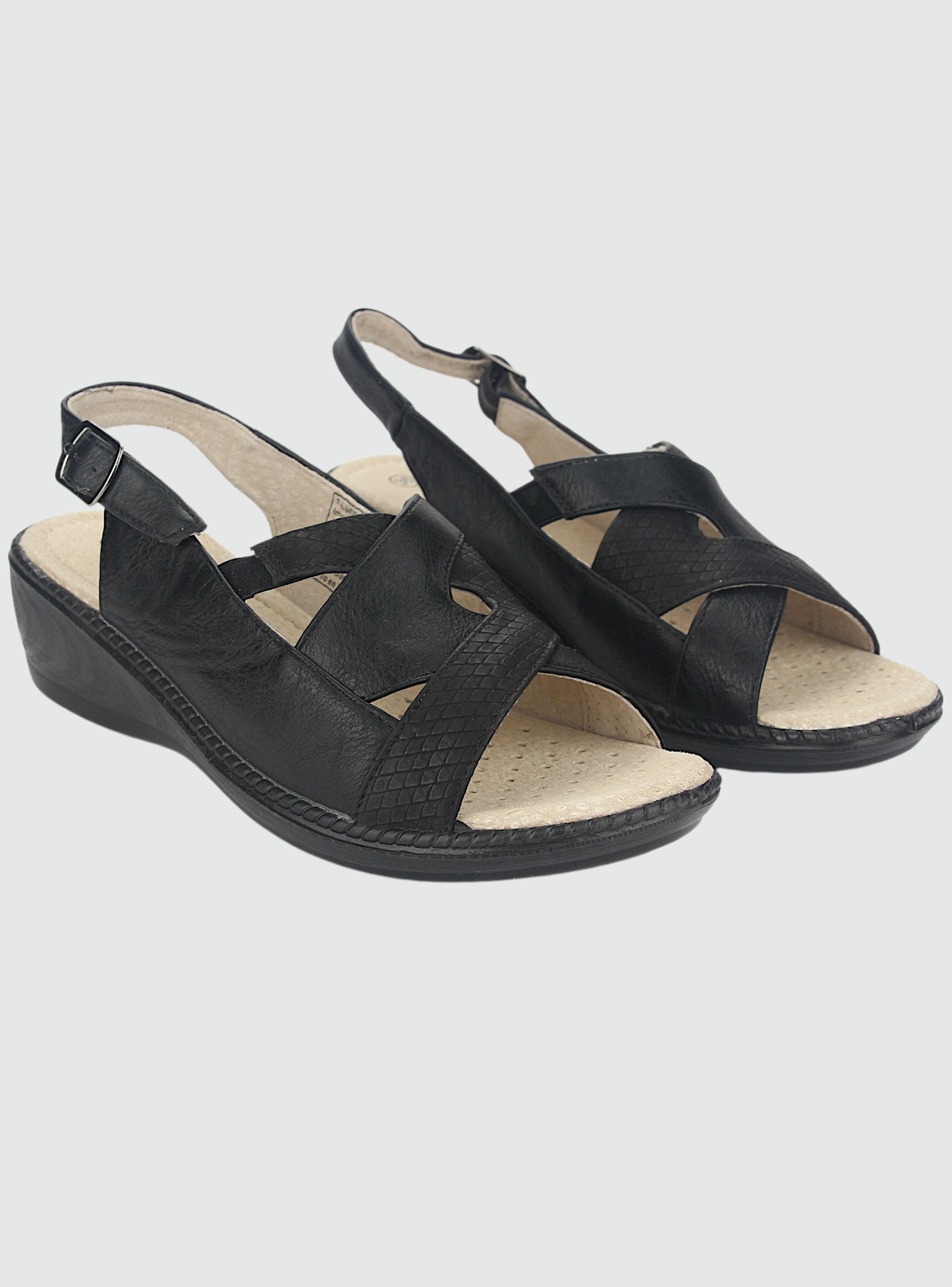 Sandalia Chalada Mujer Lupe-1 Negro Comfort-4