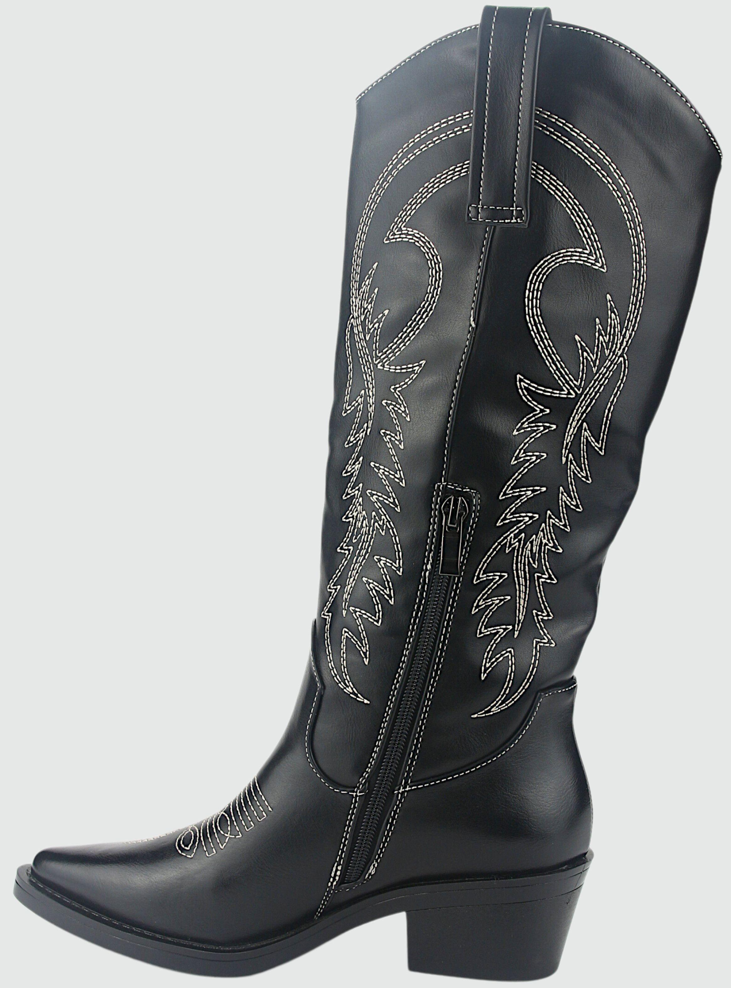 Bota Chalada Mujer West-20 Negro Casual-1