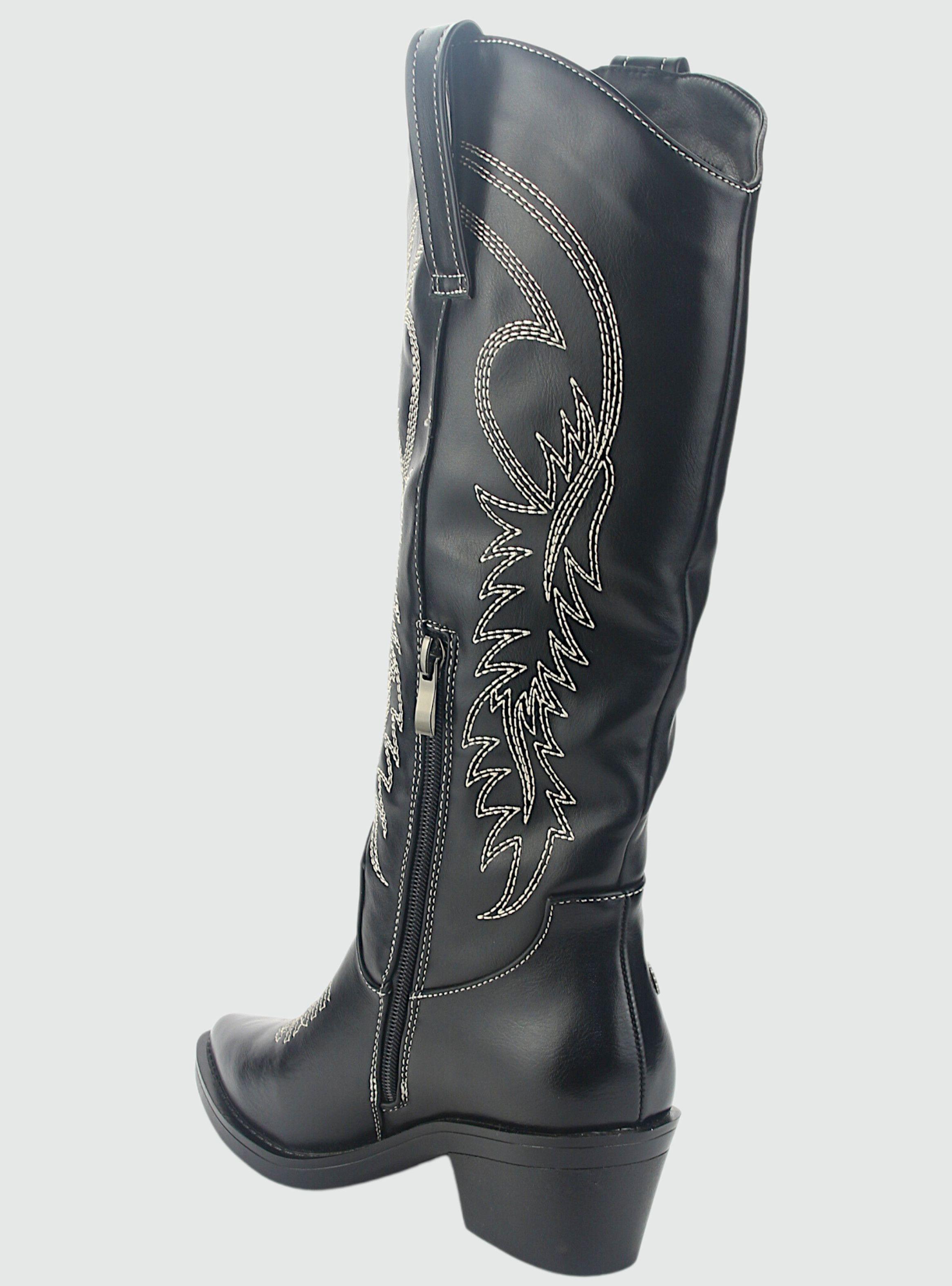 Bota Chalada Mujer West-20 Negro Casual-3