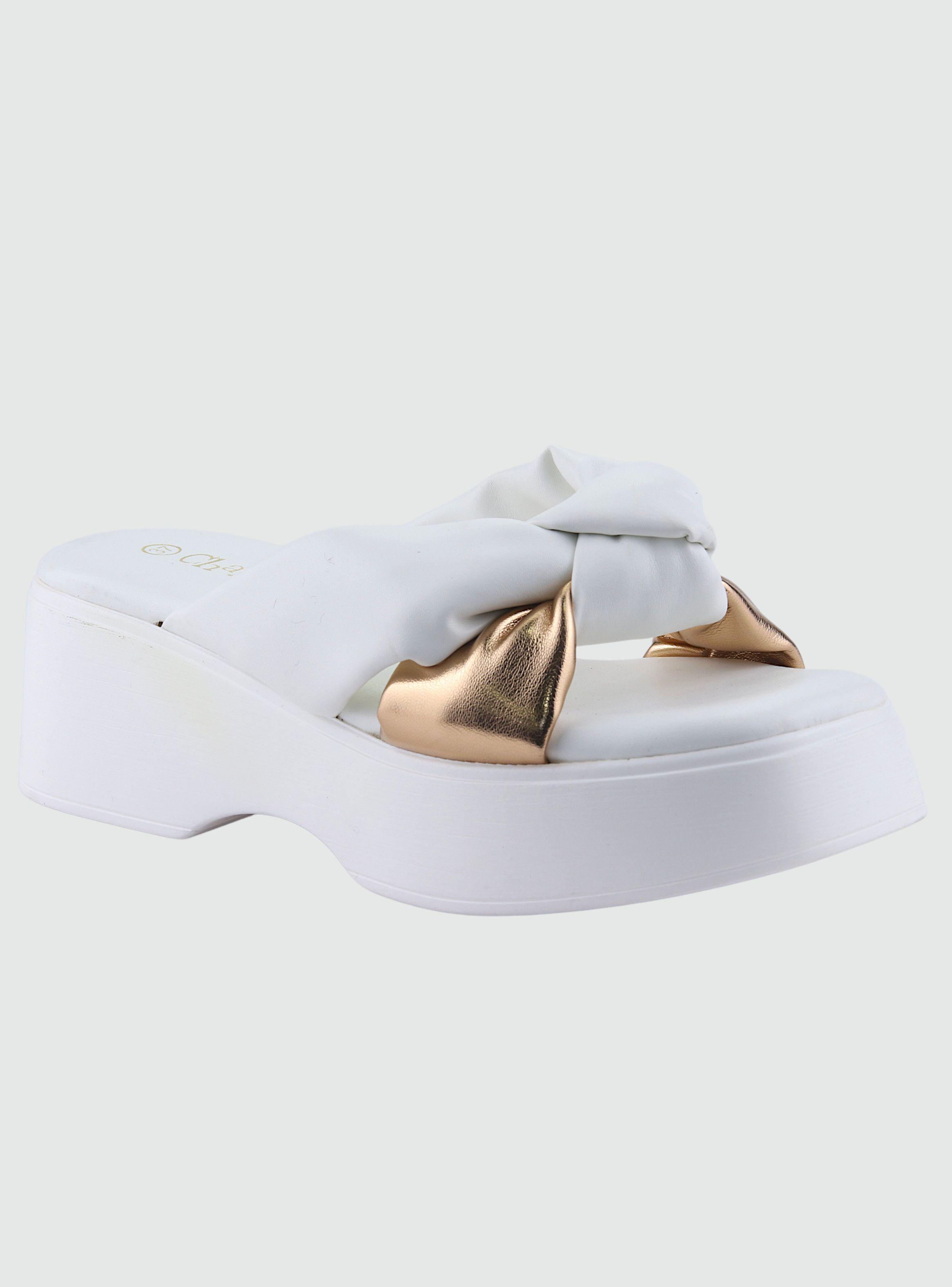 Sandalia Chalada Mujer Canna-17 Blanco Plataforma-0