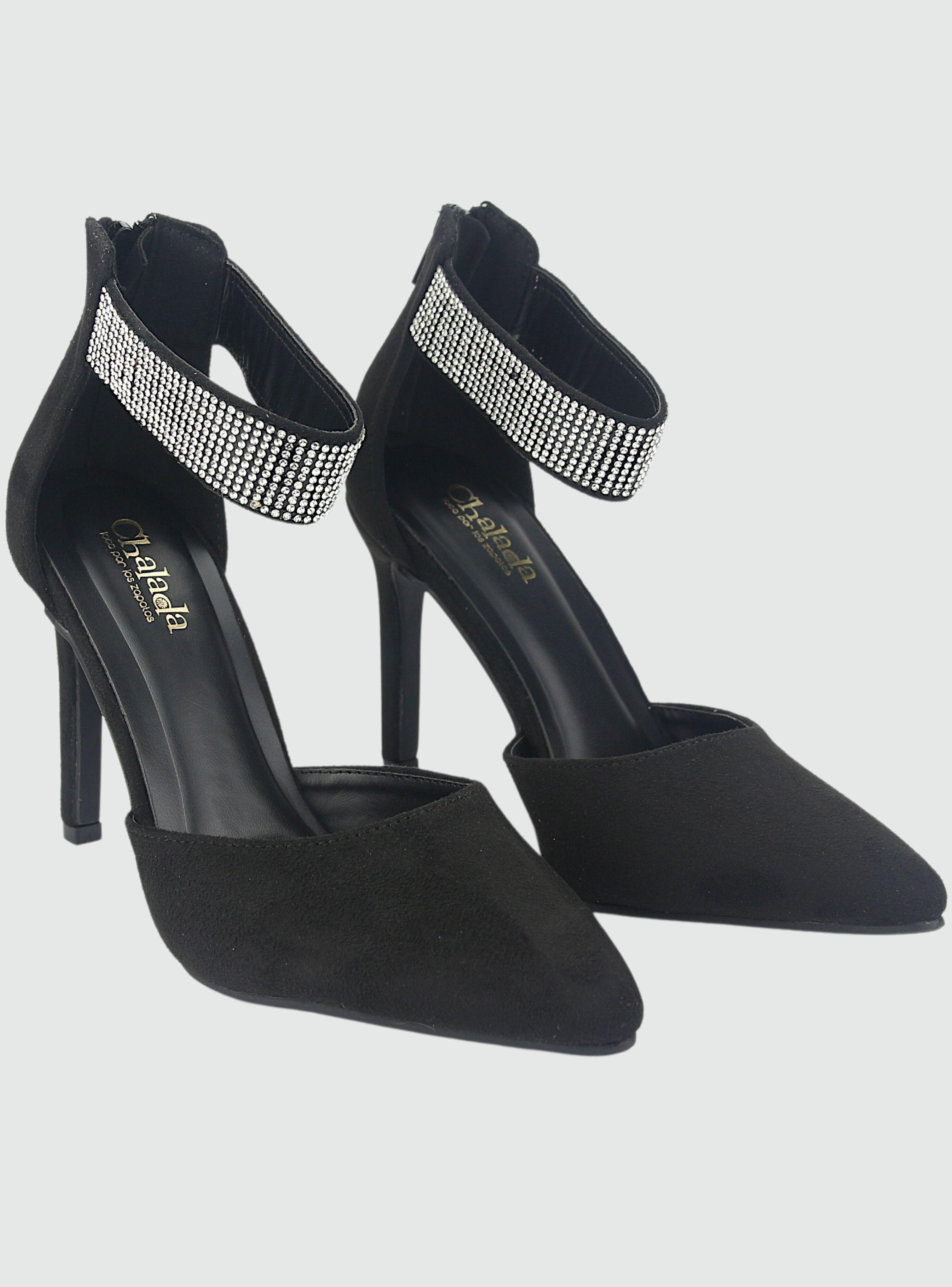 Zapato Chalada Mujer Cristal-2 Negro Casual-4