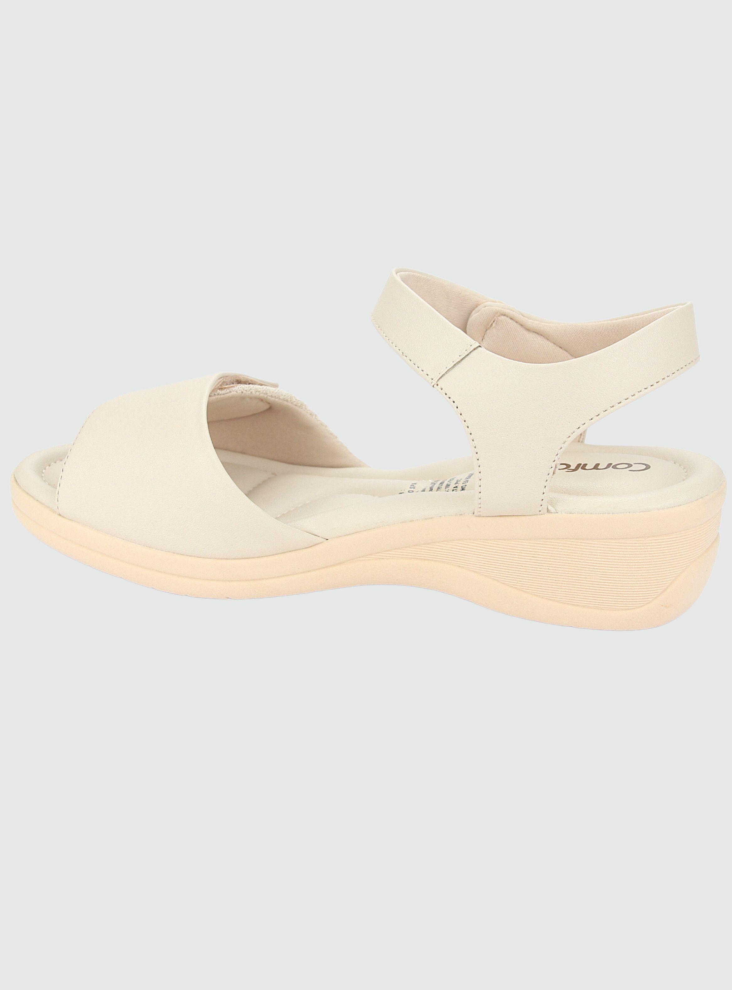 Sandalia Comfortflex Mujer 2388403 Beige Casual-1