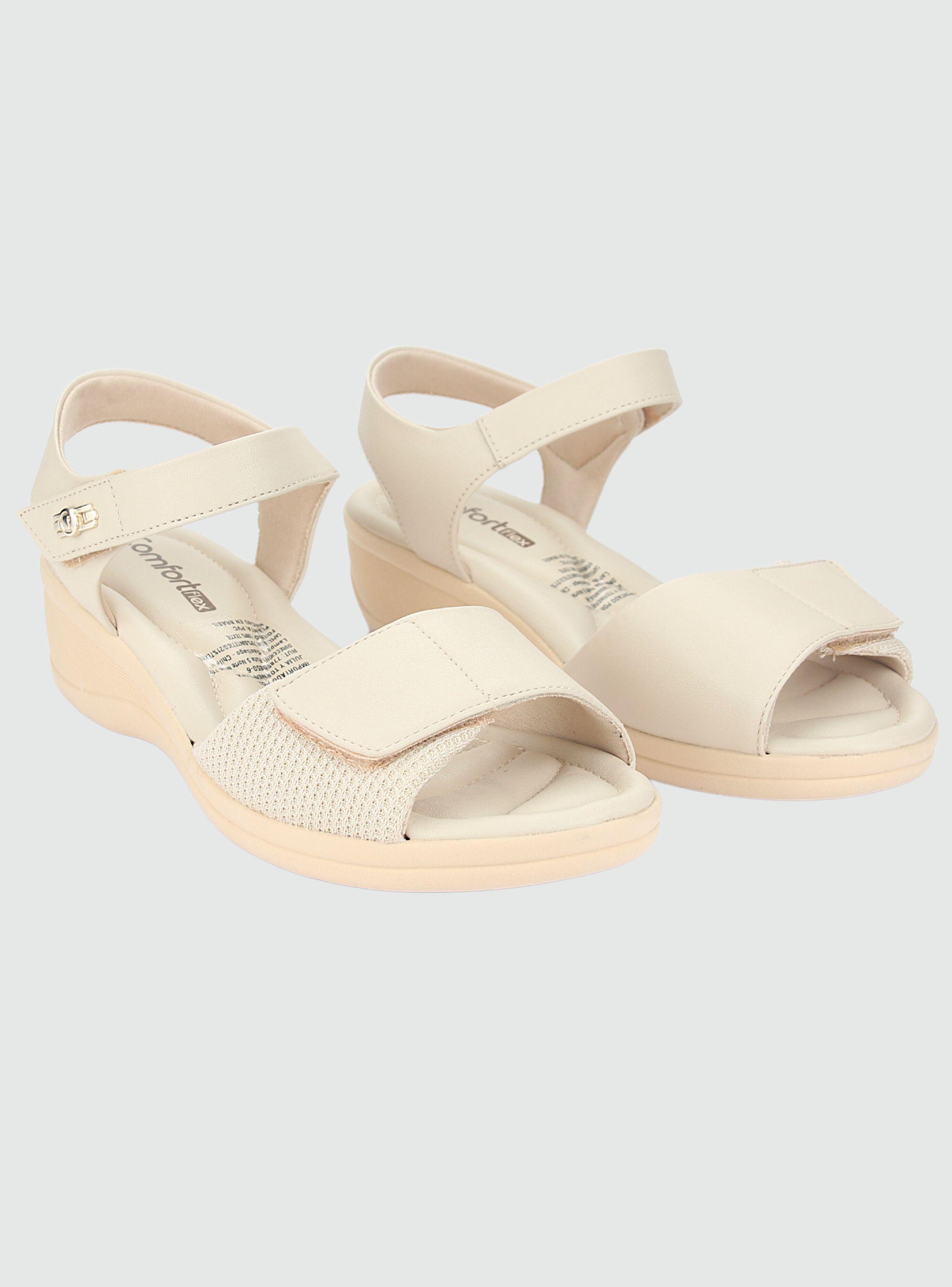 Sandalia Comfortflex Mujer 2388403 Beige Casual-4