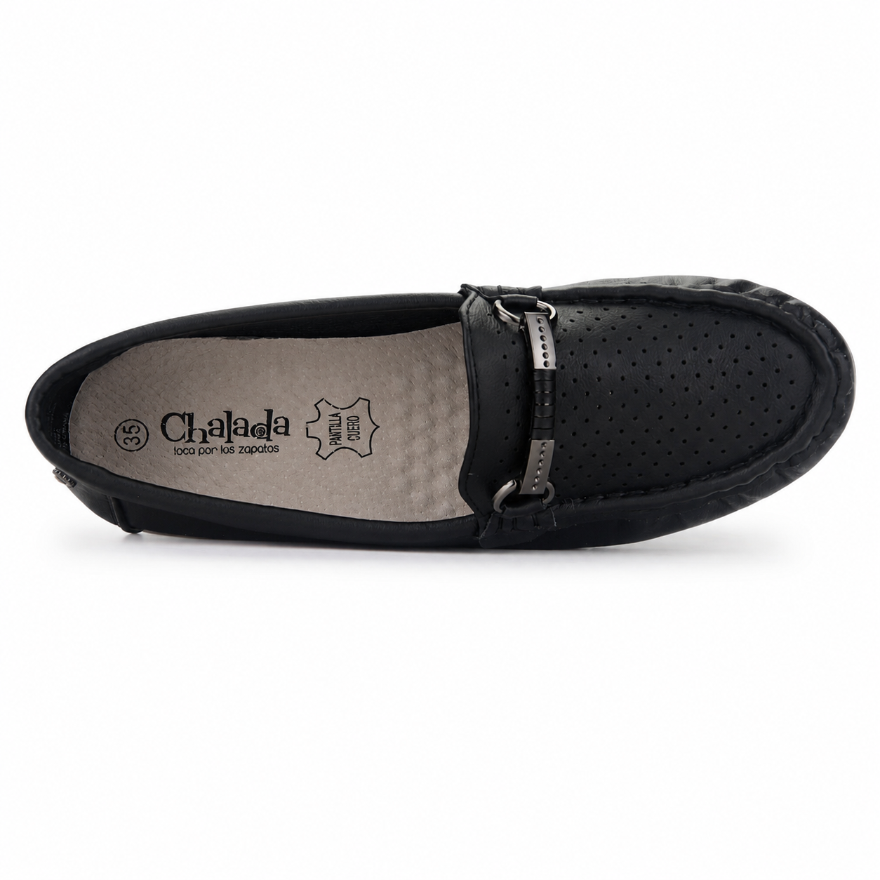 Mocasin Negro Mujer Casual Chalada Duna-4
