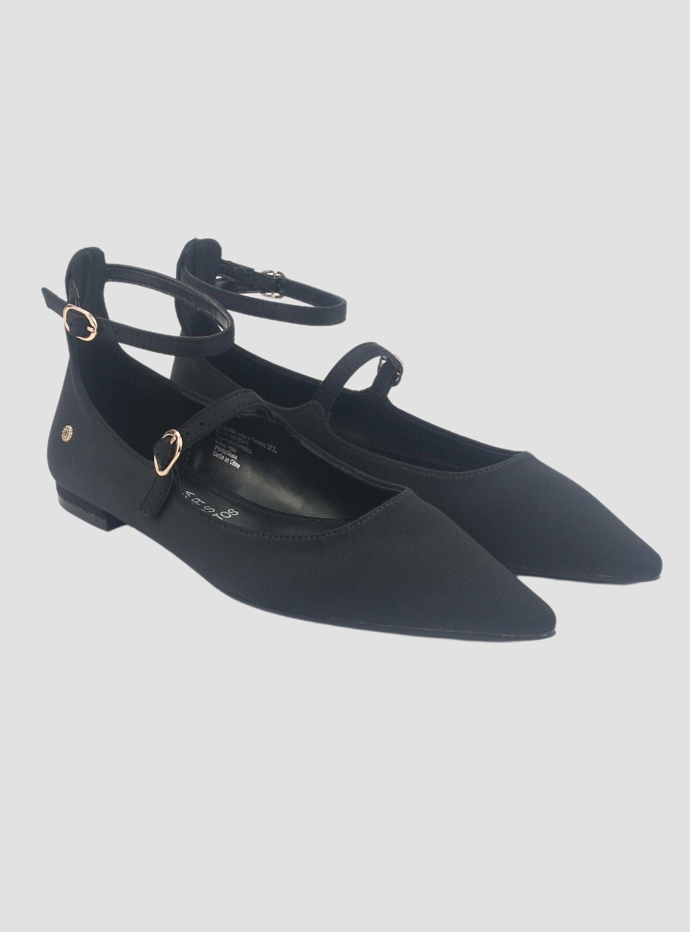 Zapato Chalada Mujer Feola-2 Negro Casual-4