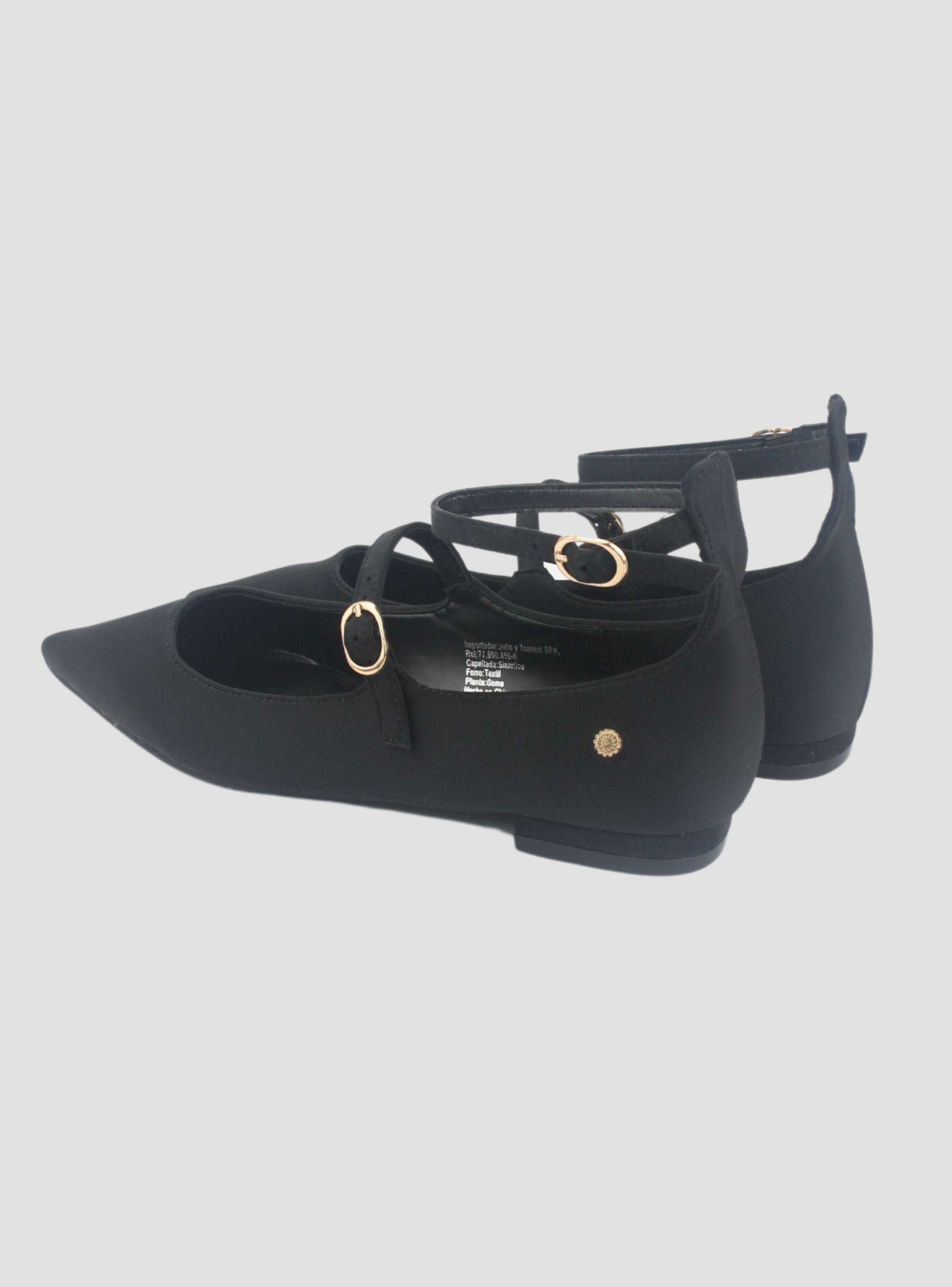 Zapato Chalada Mujer Feola-2 Negro Casual-5