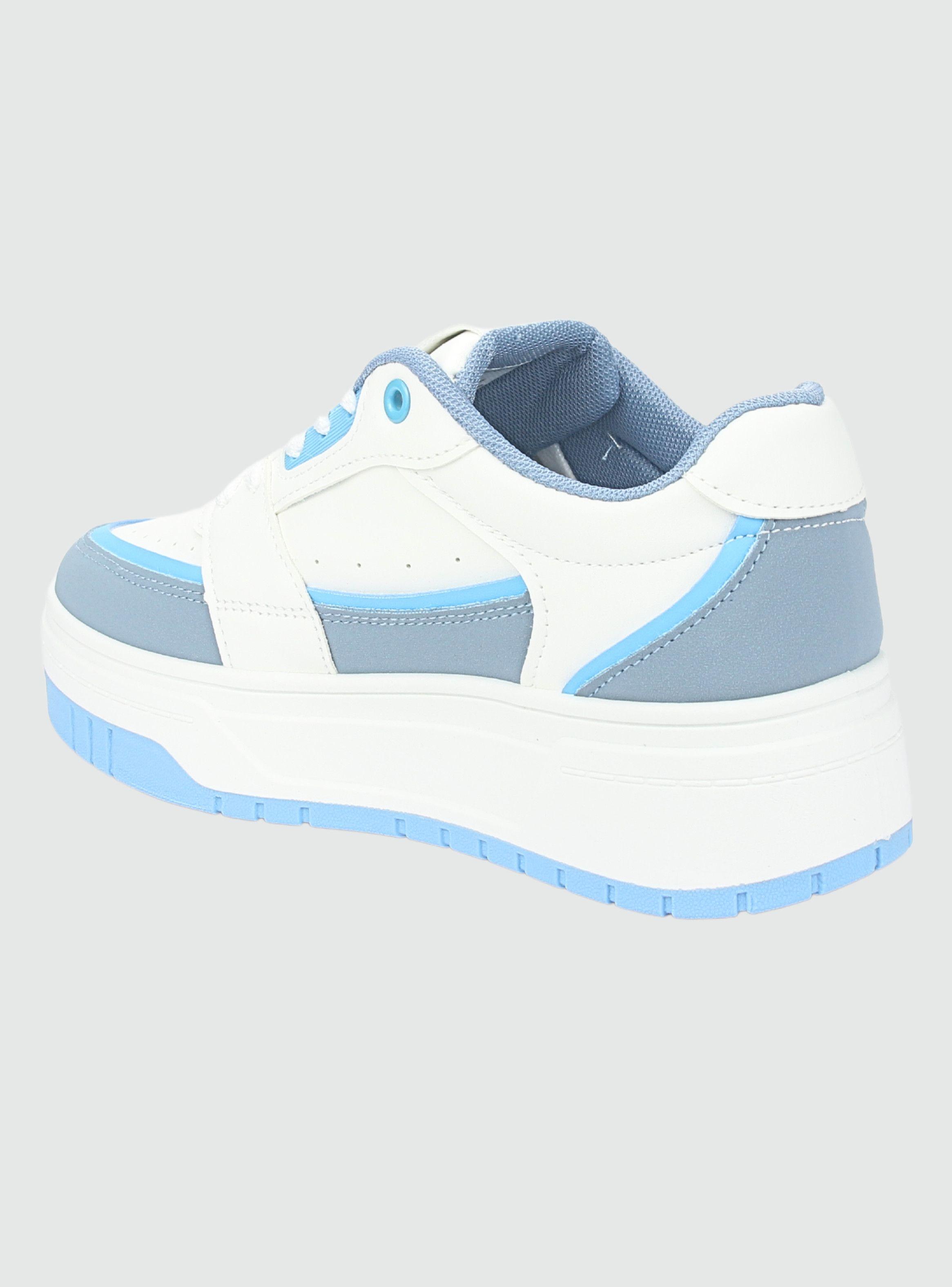 Zapatilla Chalada Mujer Trex-1 Blanco Azul Urbano-3