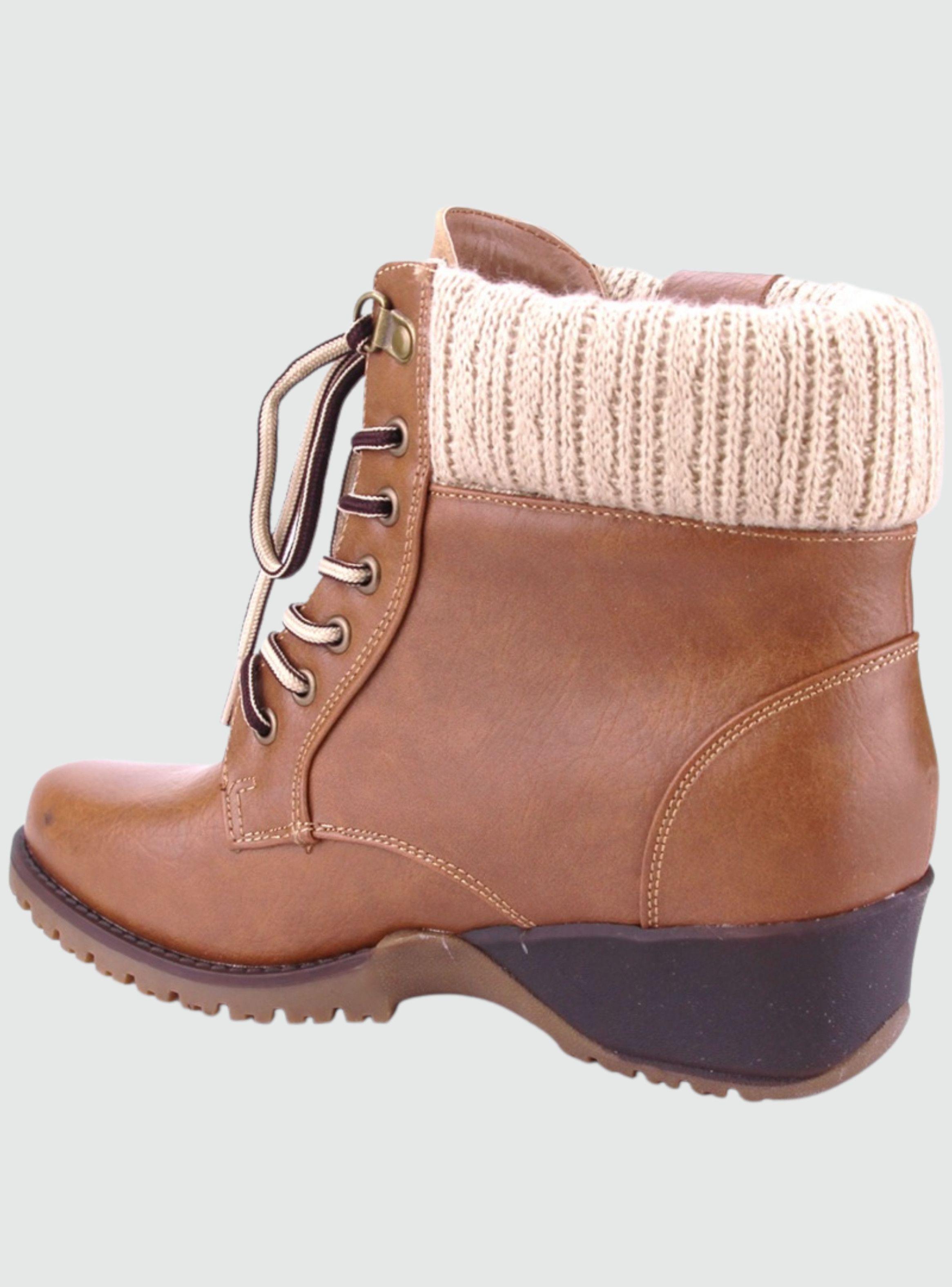 Botin Chalada Mujer Rolo-2 Camel Casual-1