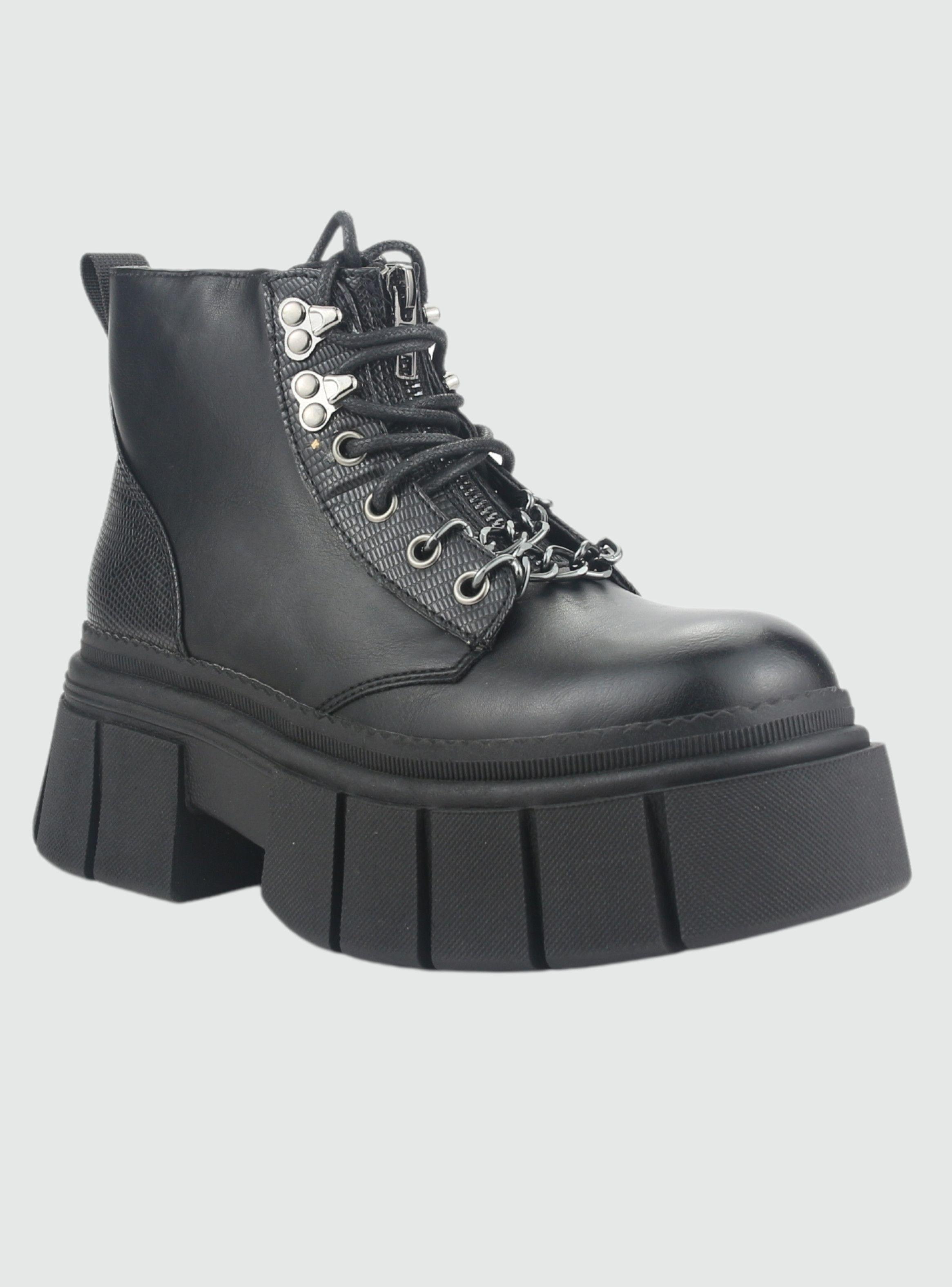 Botin Chalada Mujer Bresh-2 Negro Plataforma-2