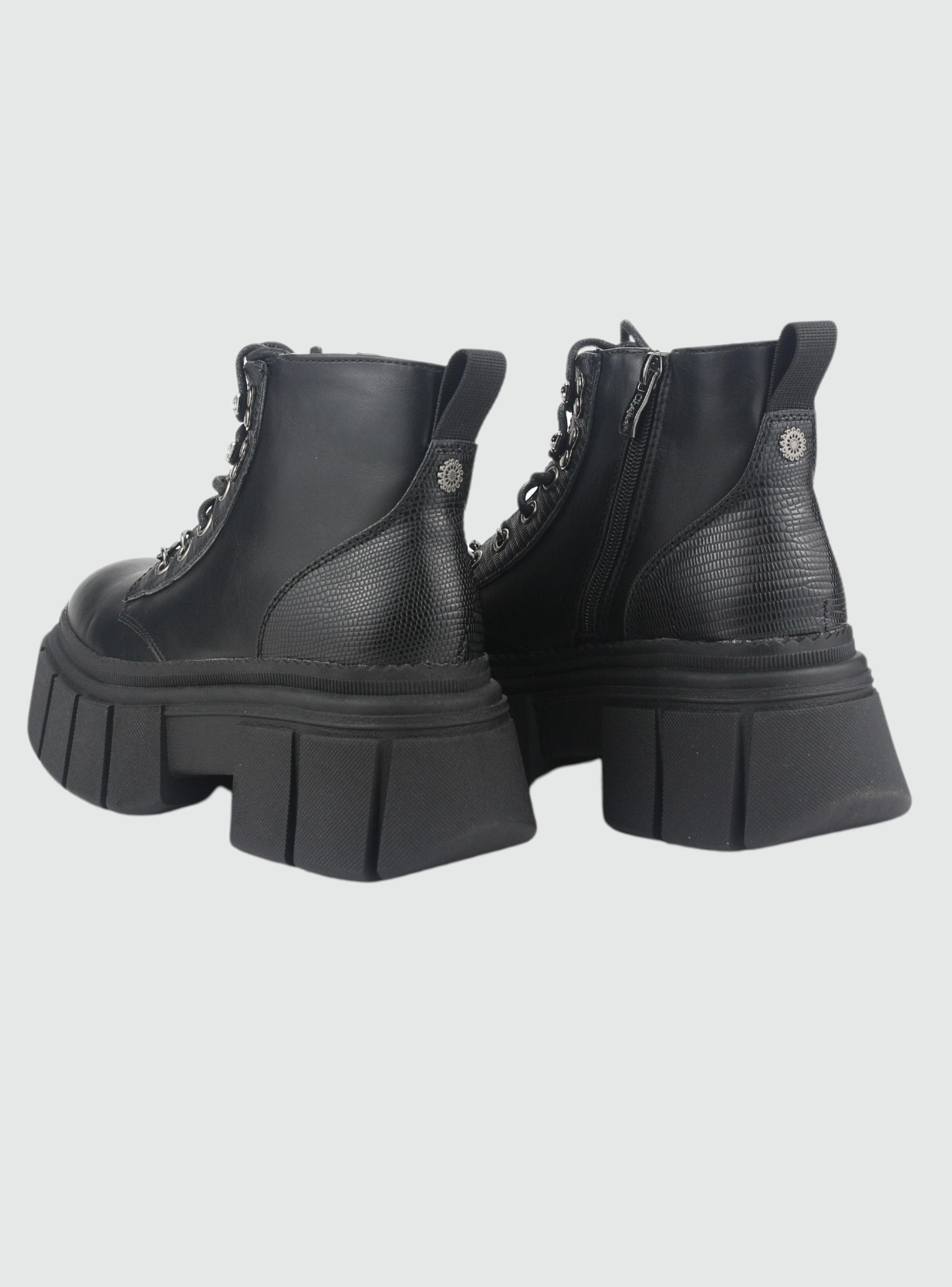 Botin Chalada Mujer Bresh-2 Negro Plataforma-5