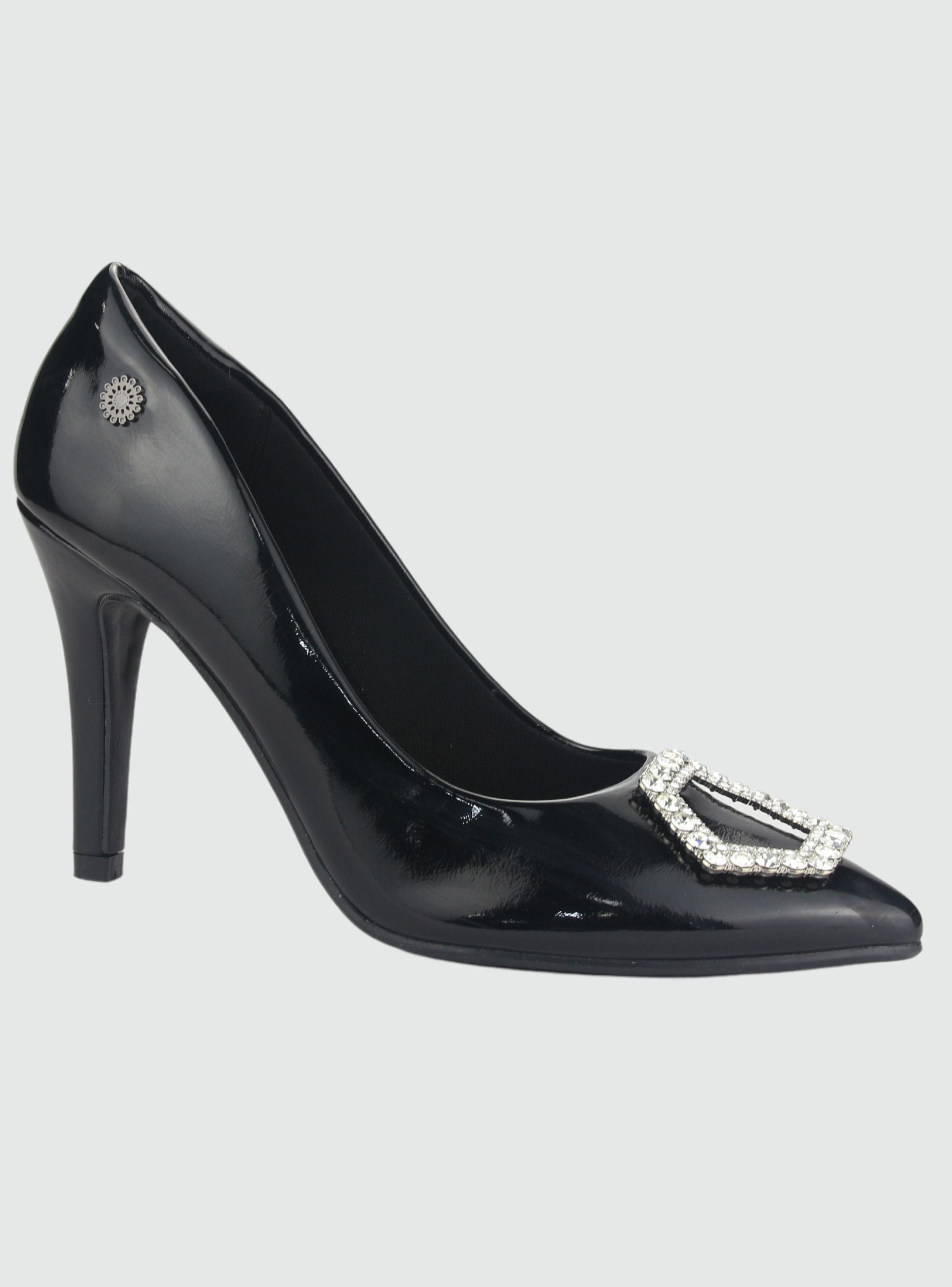 Zapato Chalada Mujer Cristal-5 Negro Casual-0
