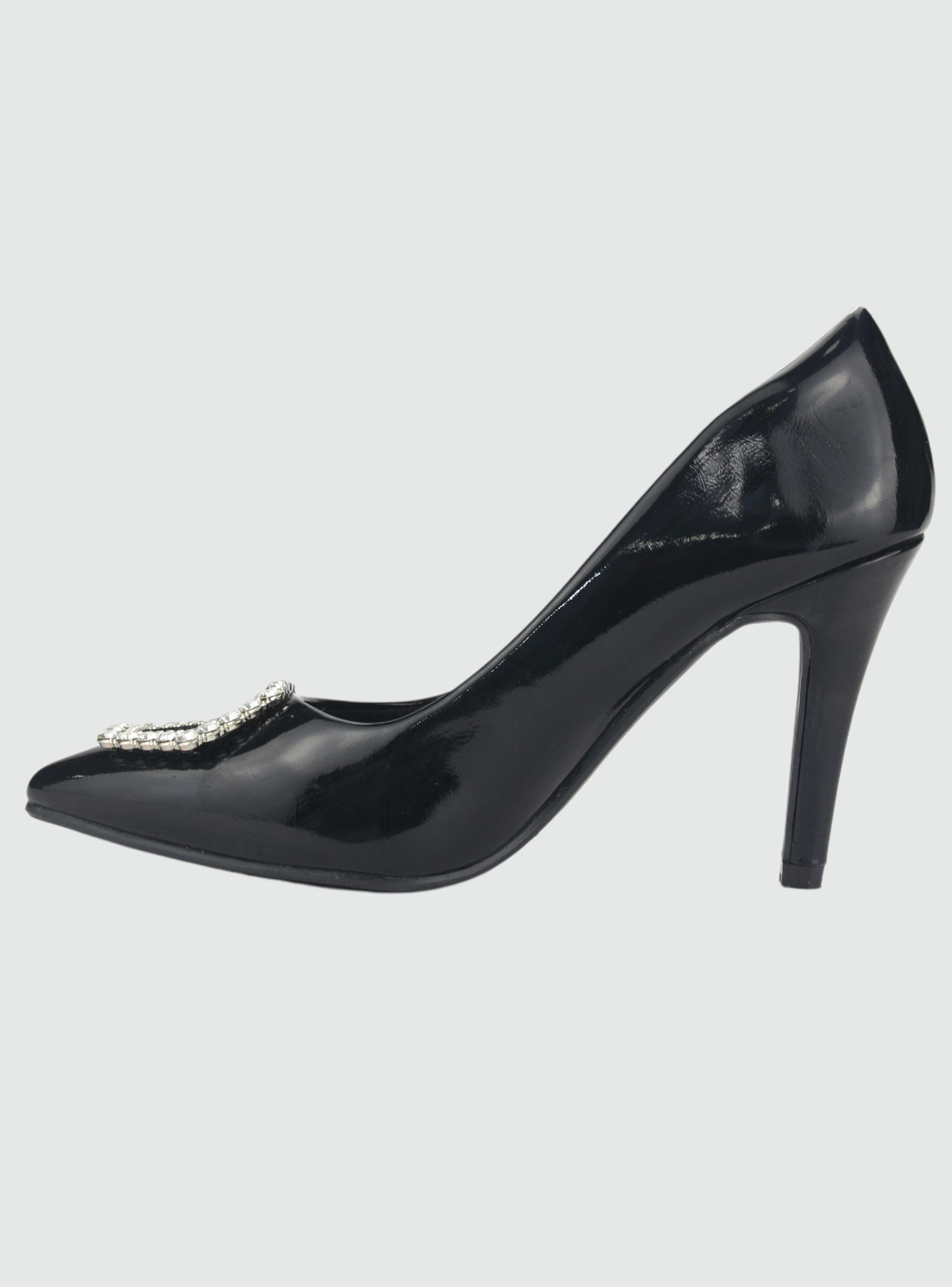 Zapato Chalada Mujer Cristal-5 Negro Casual-1