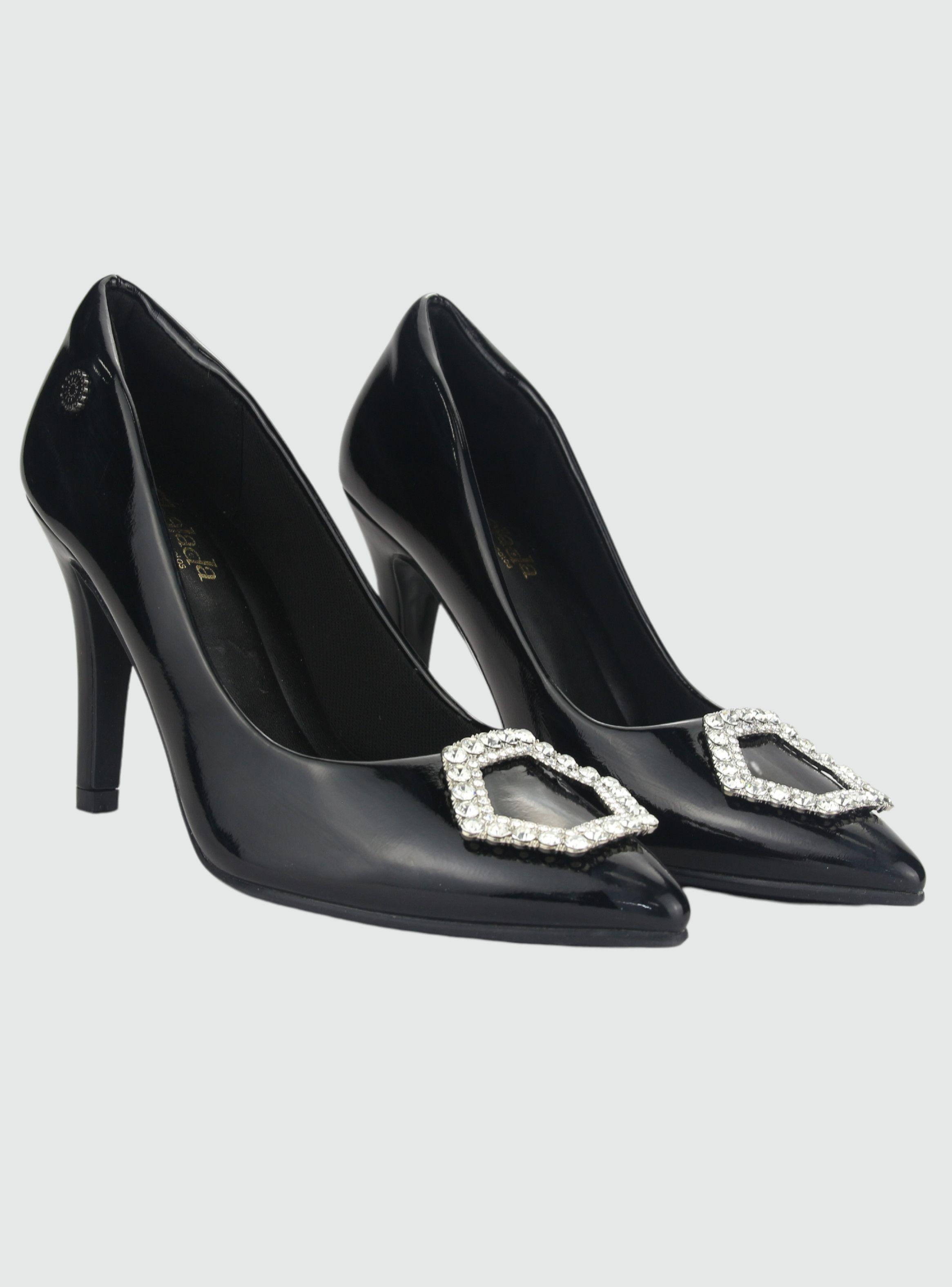 Zapato Chalada Mujer Cristal-5 Negro Casual-4
