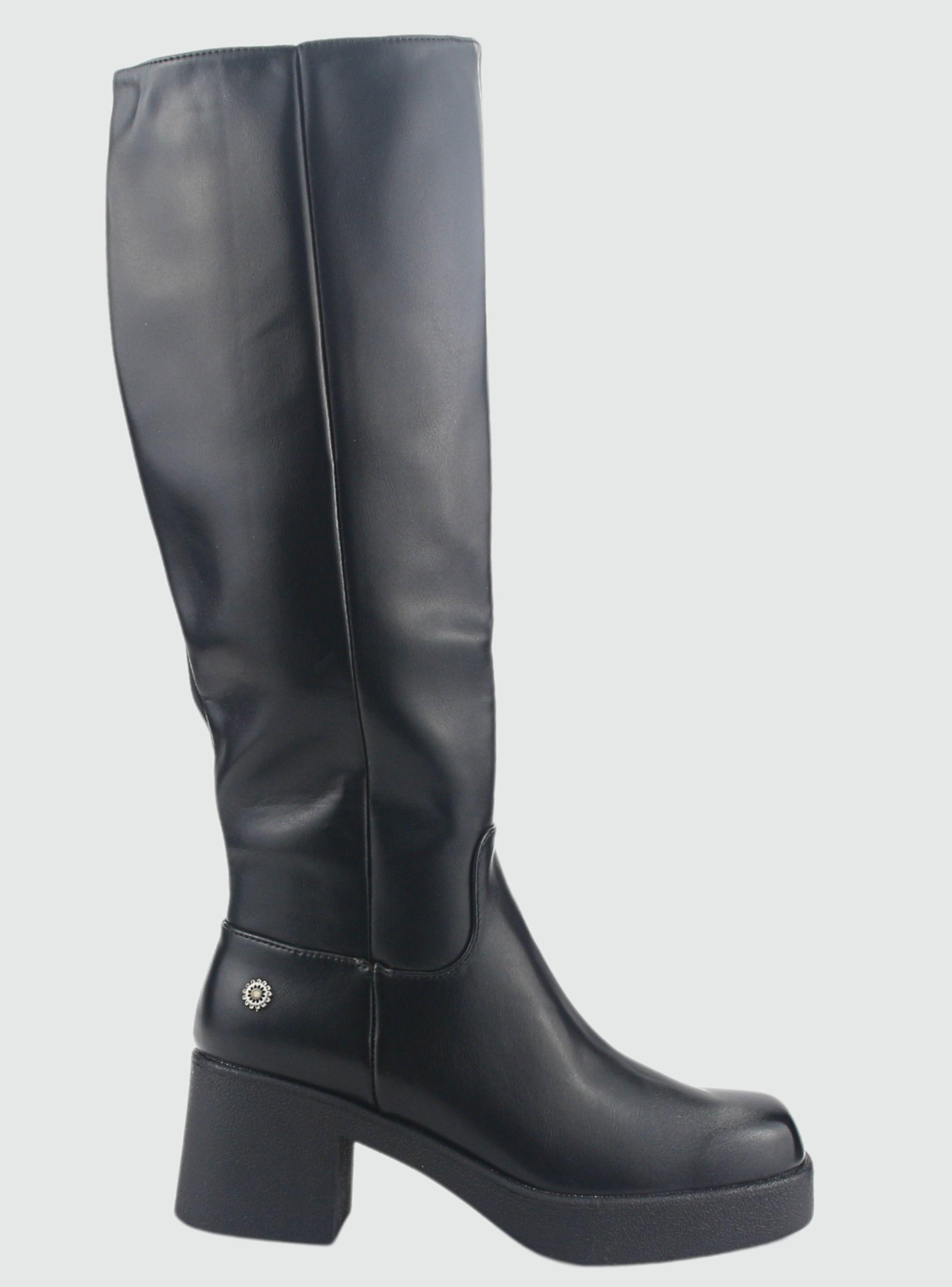 Bota Chalada Mujer Fusion-5 Negro Casual-0