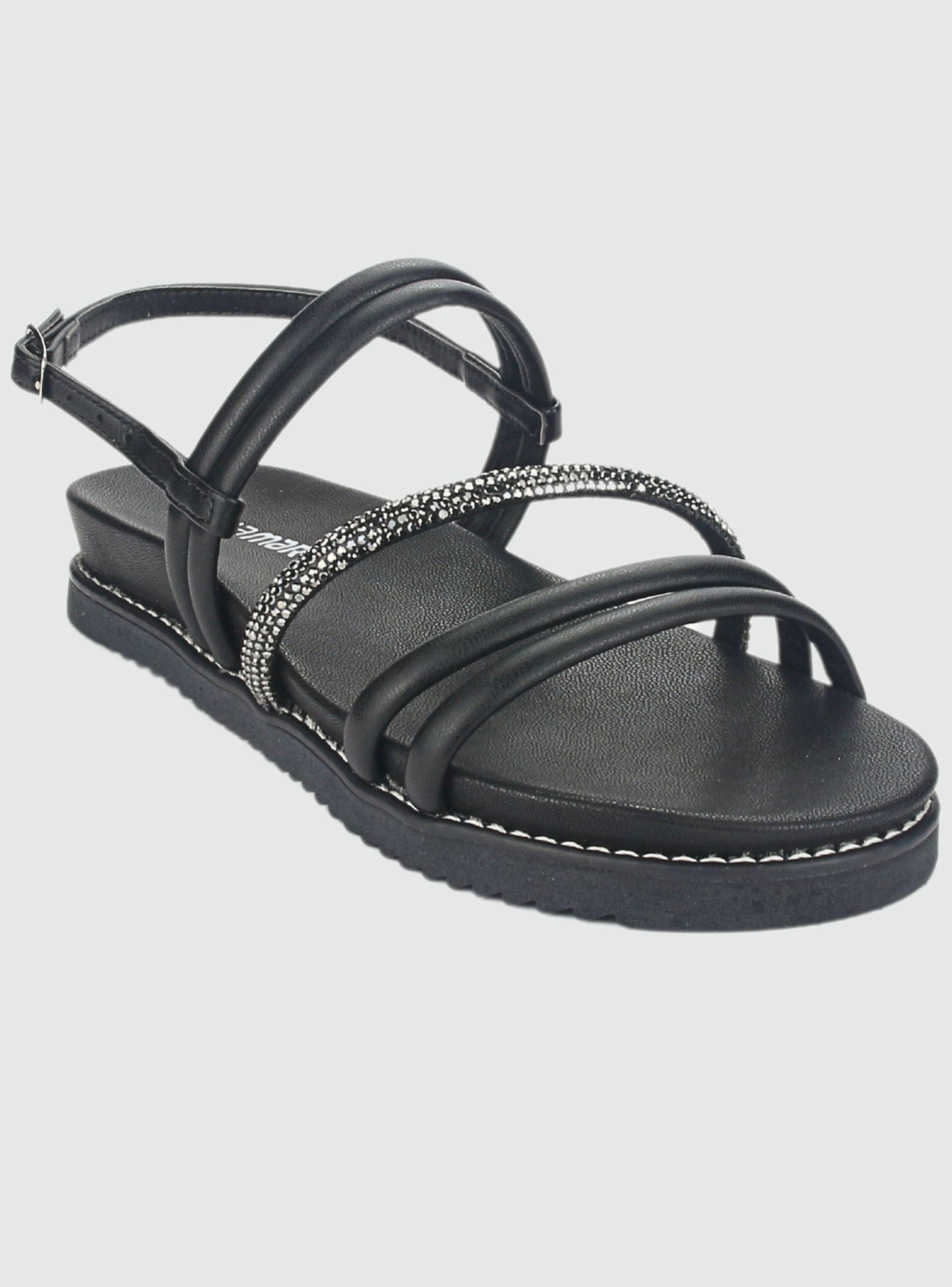 Sandalia Via Marte Mujer 23-10702 N Preto Casual-2