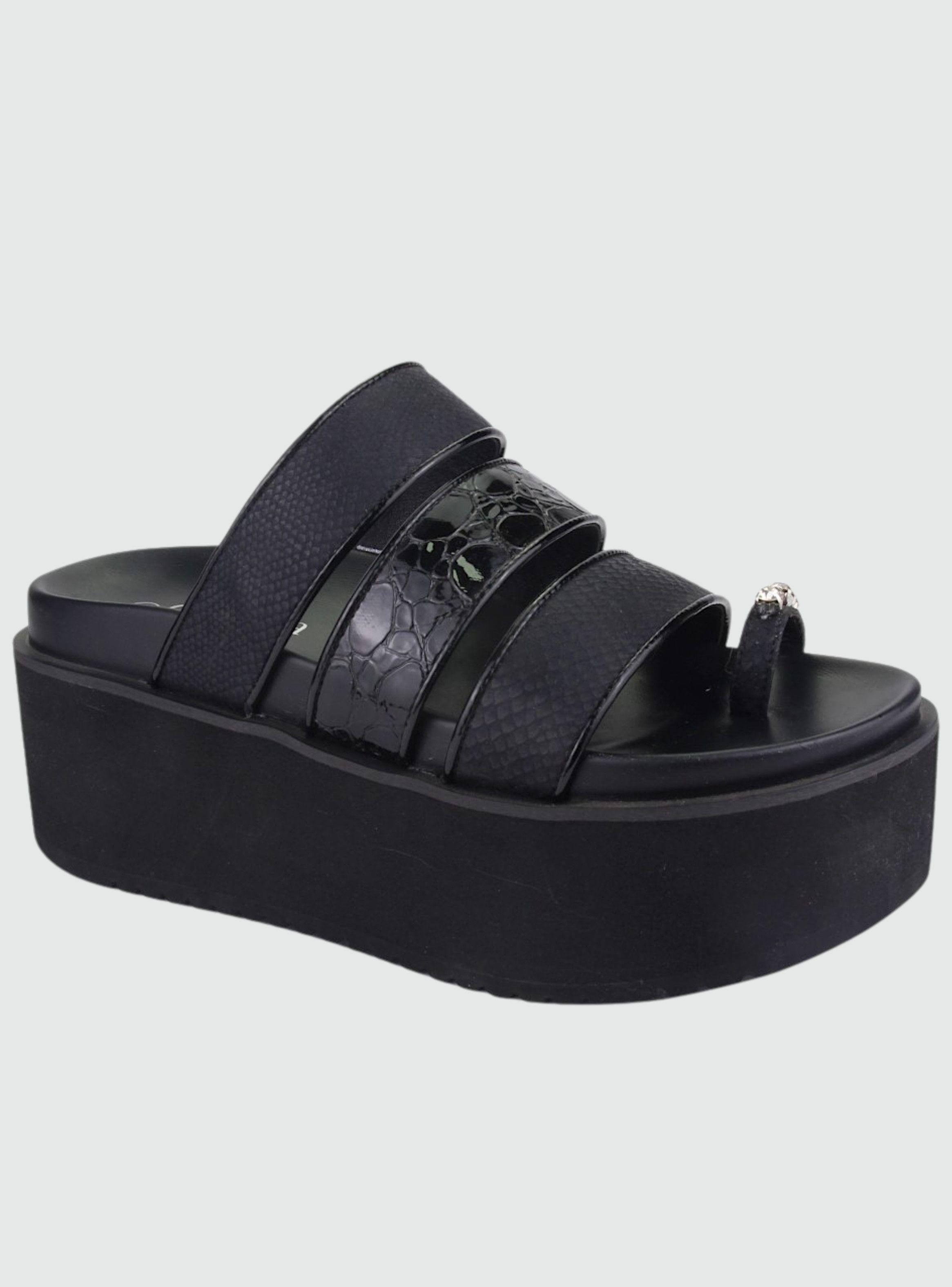Sandalia Chalada Mujer Viru-21 Negro Moda-0