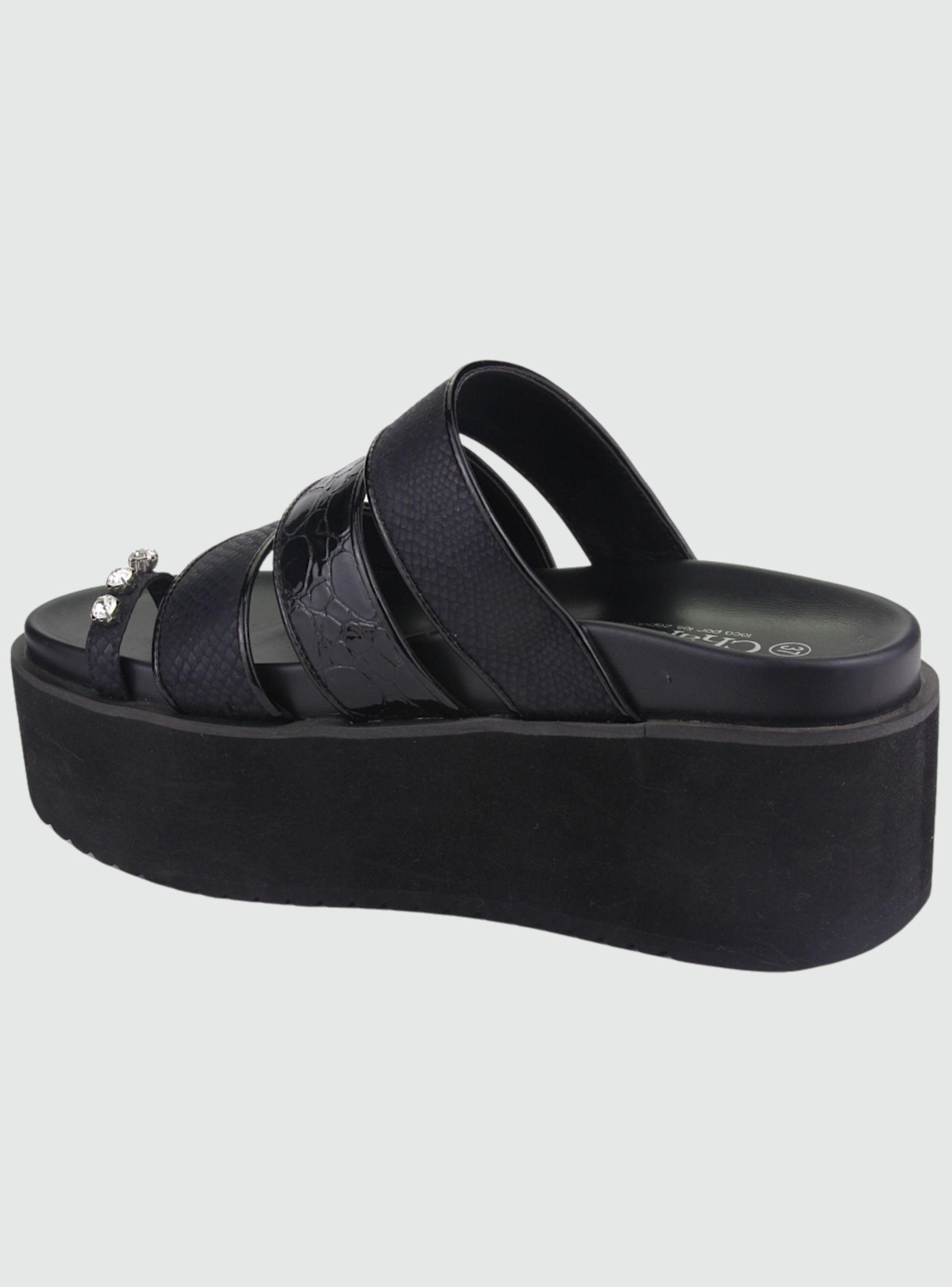 Sandalia Chalada Mujer Viru-21 Negro Moda-1