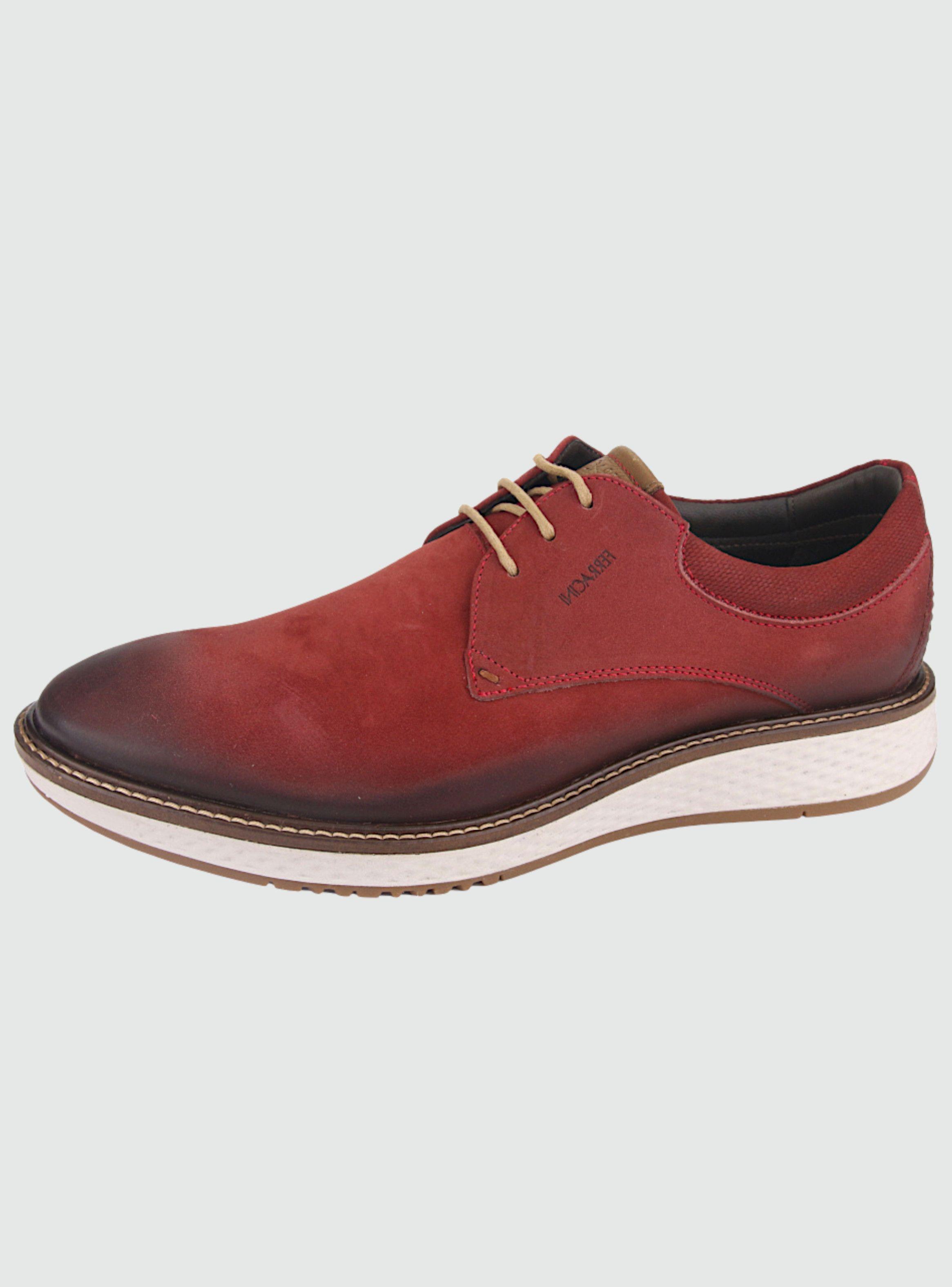 Zapato Ferracini Hombre 3301-586 Rojo Casual-0