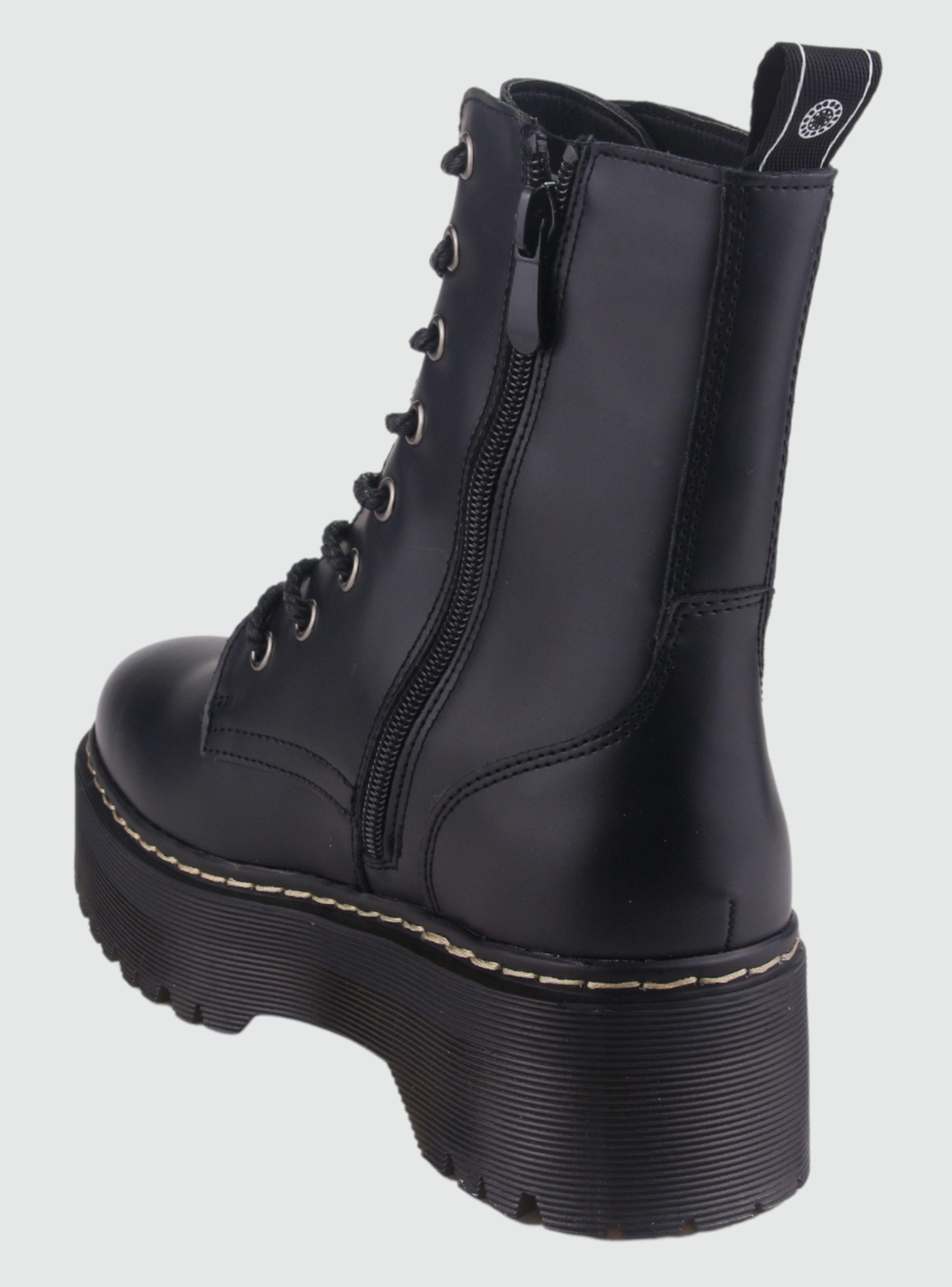 Botin Chalada Mujer Pool-3 Negro Plataforma-3