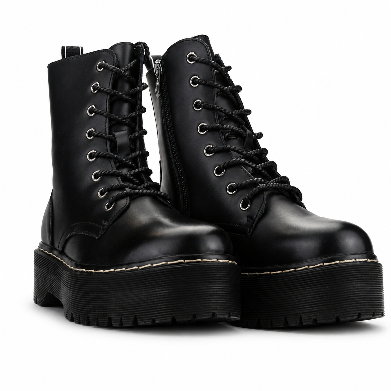 Botin Chalada Mujer Pool-3 Negro Plataforma-4